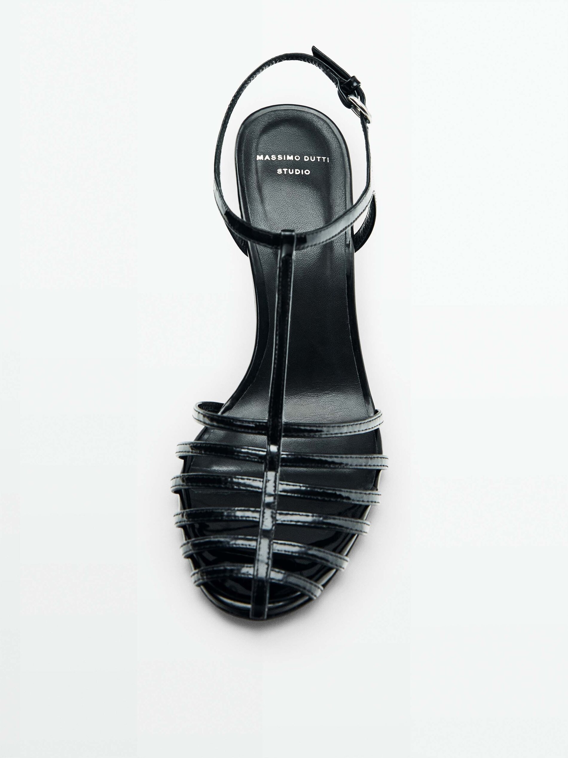 Black sales caged sandals