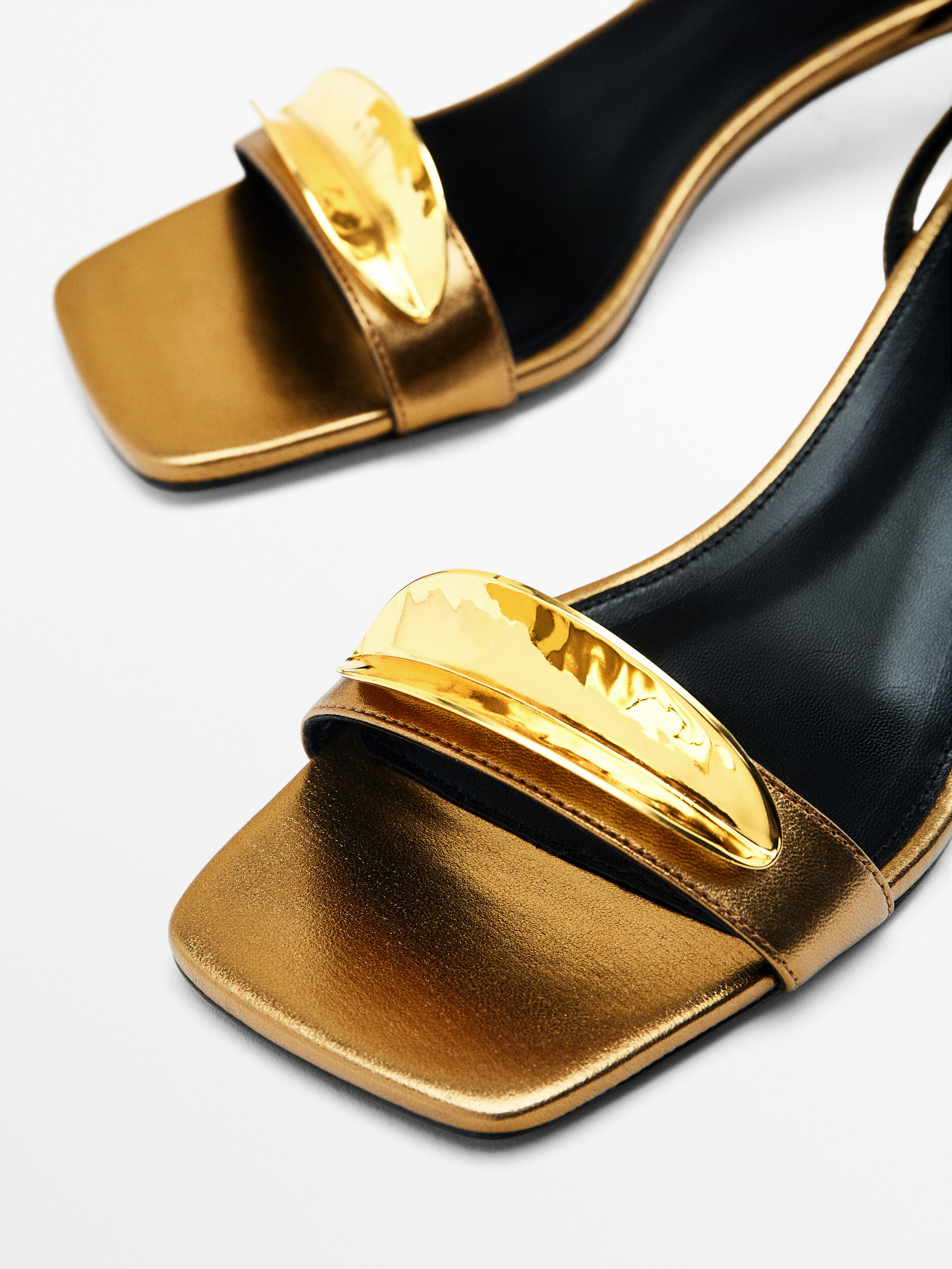 M and hotsell s gold sandals