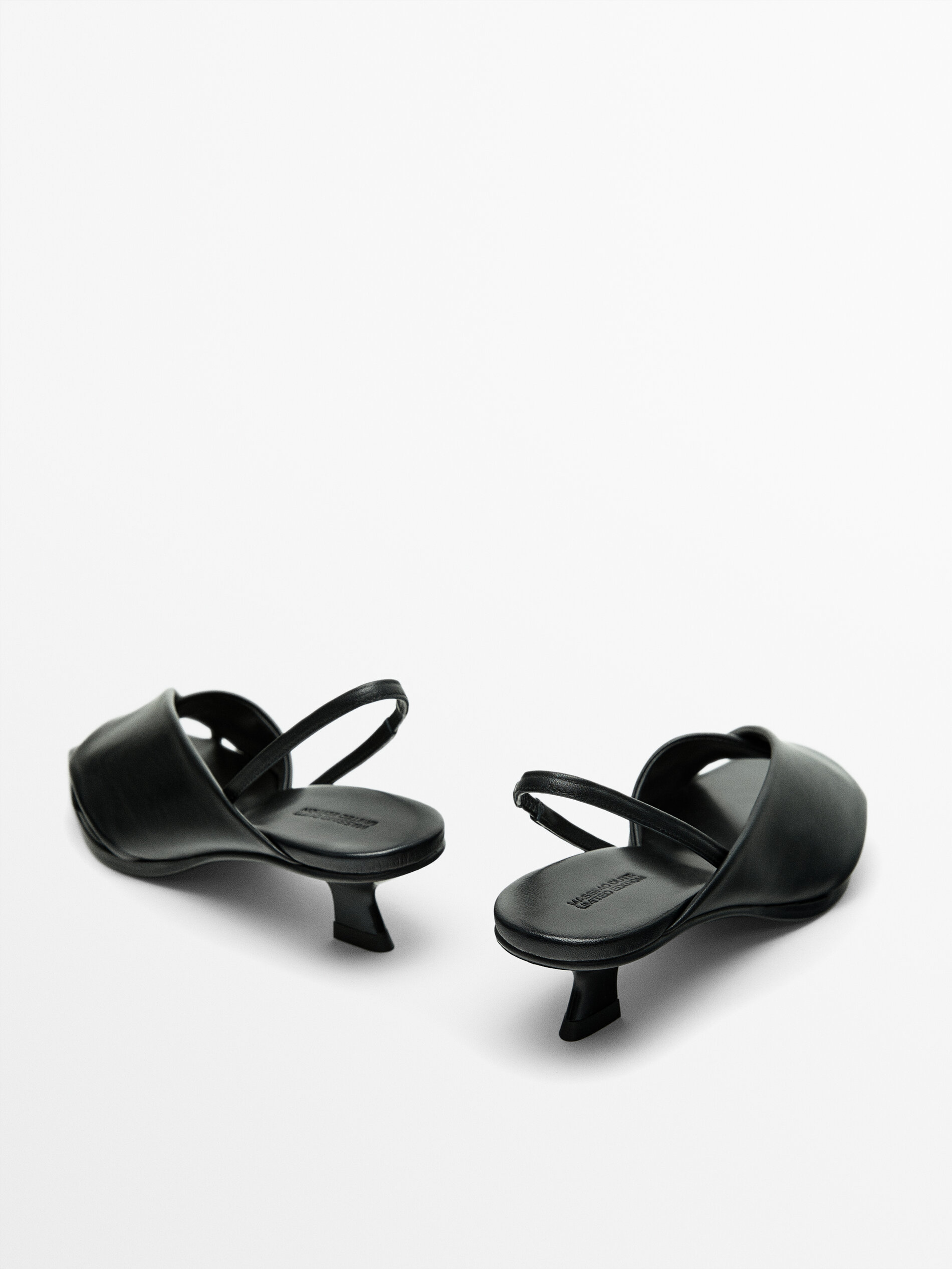 Massimo dutti black sandals clearance