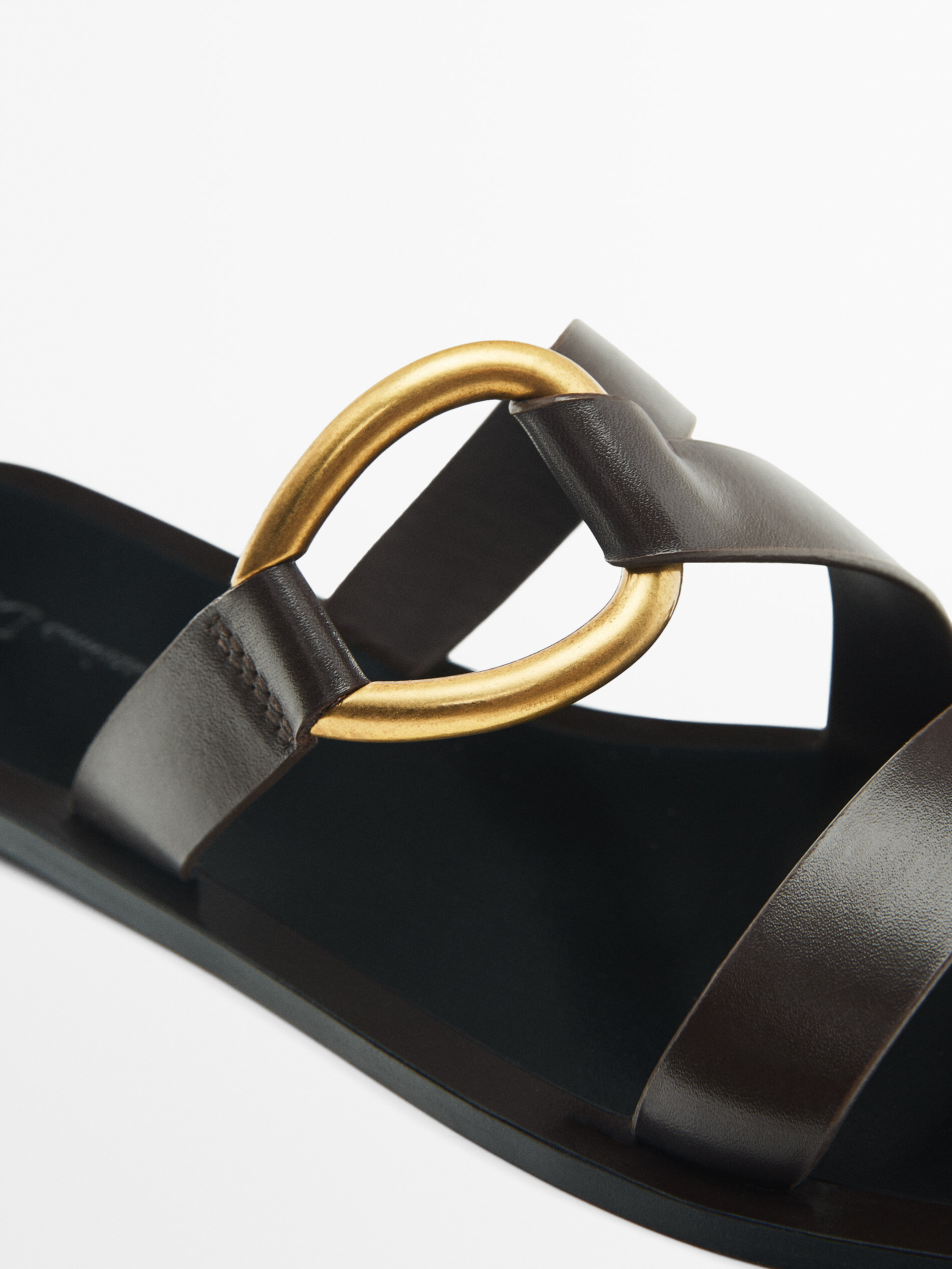 Massimo dutti flat sandals 2025
