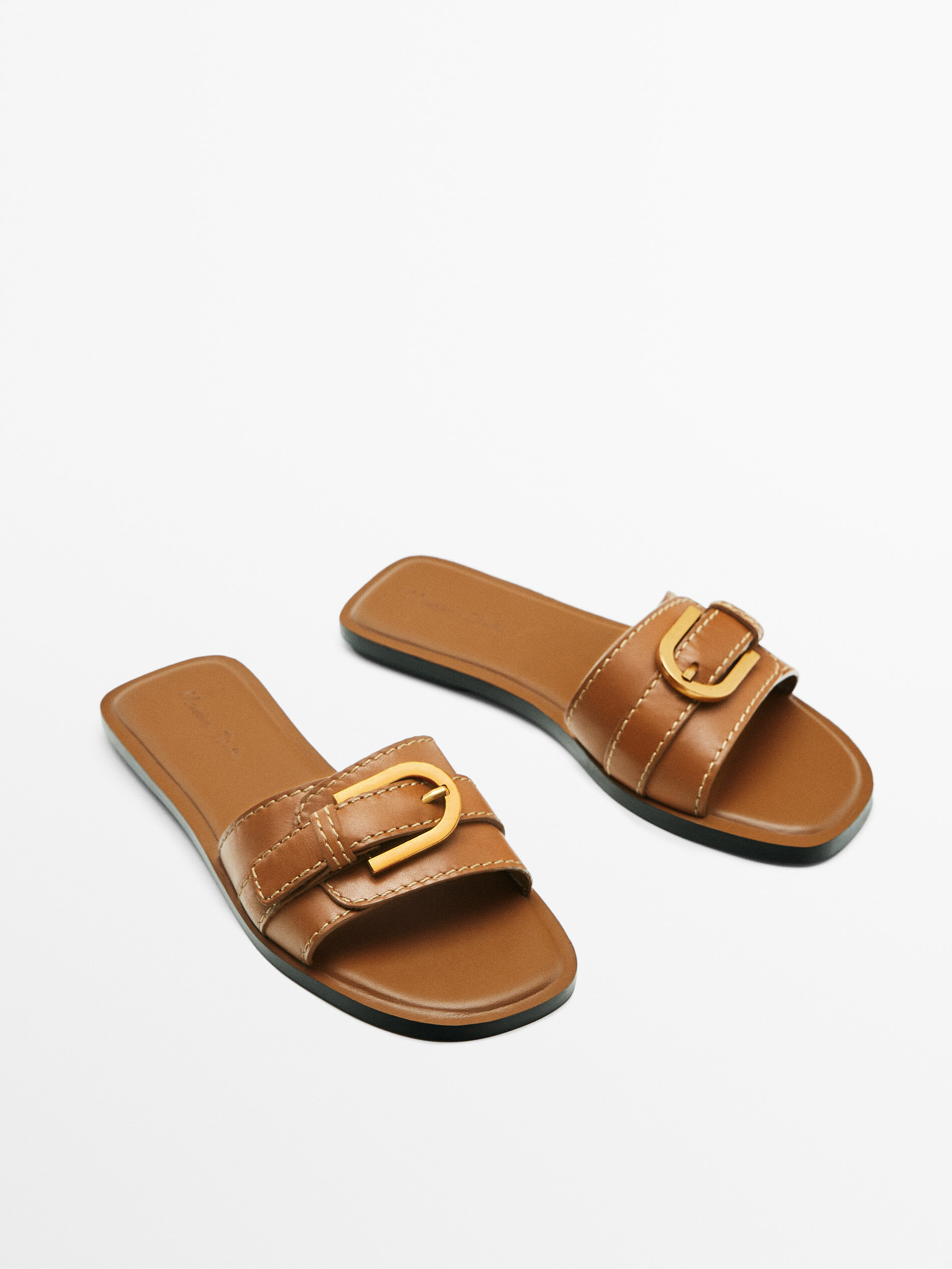 Massimo dutti flat new arrivals sandals