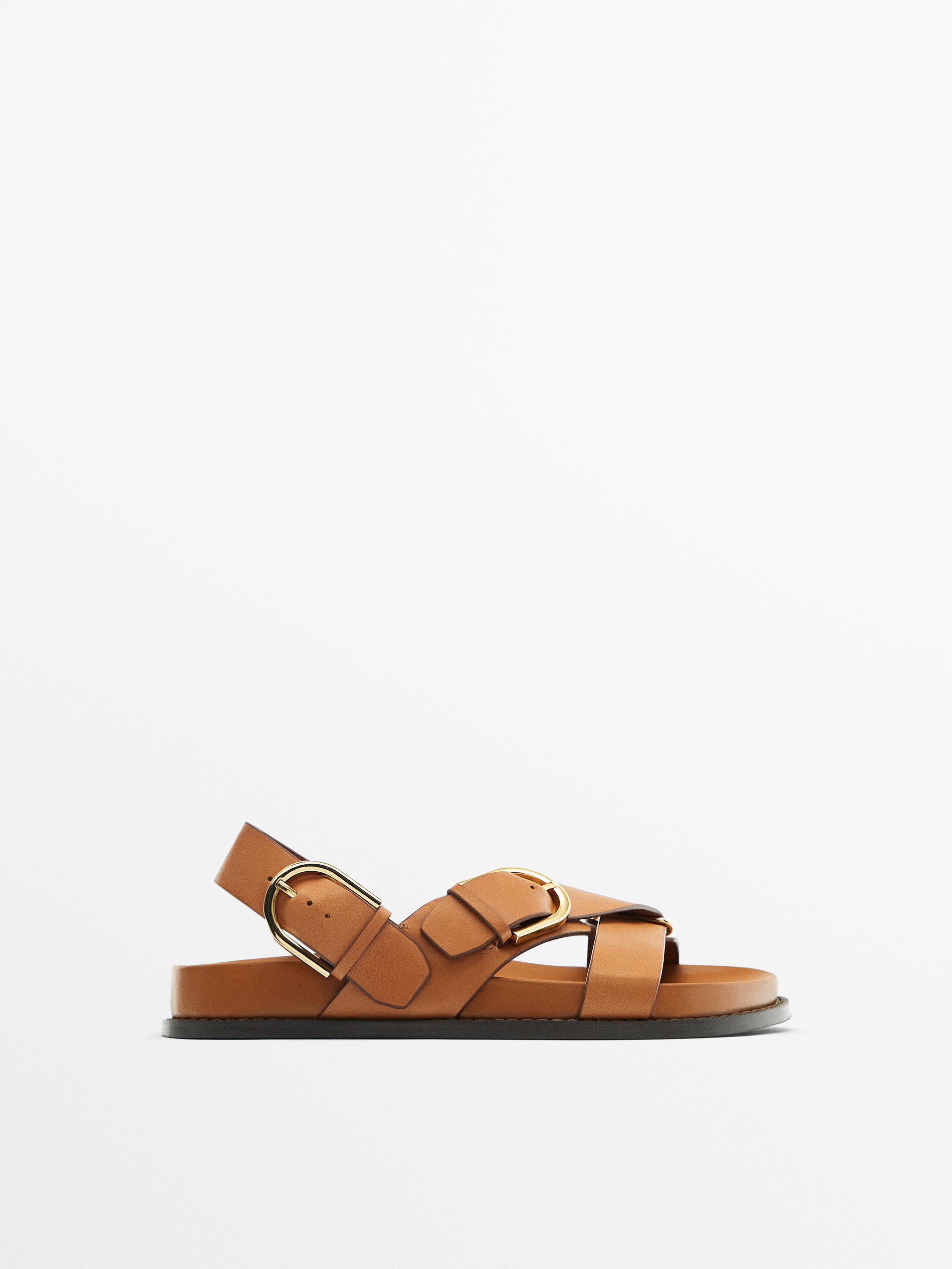 Tan hotsell buckle sandals