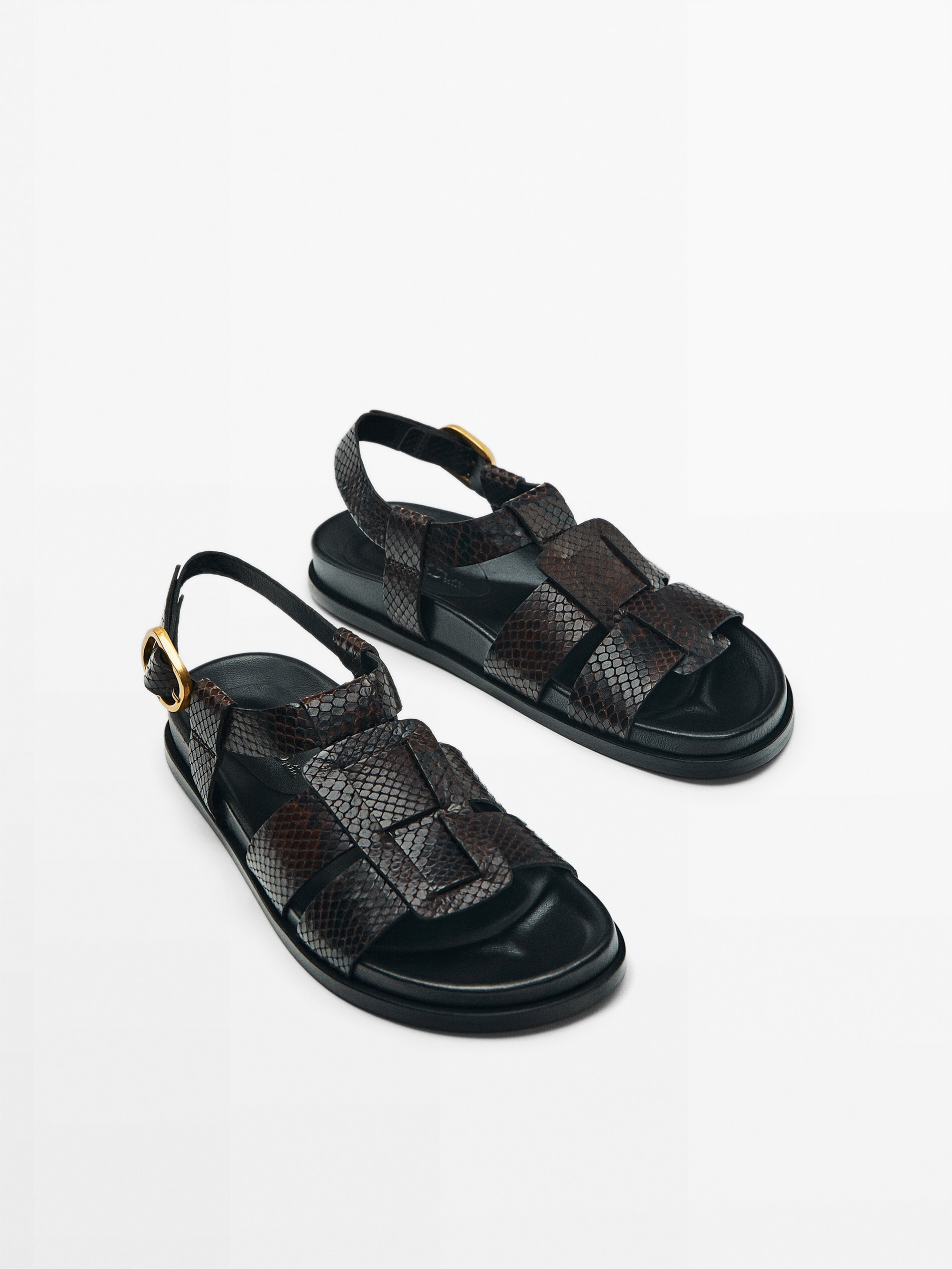 Massimo dutti sales flat sandals