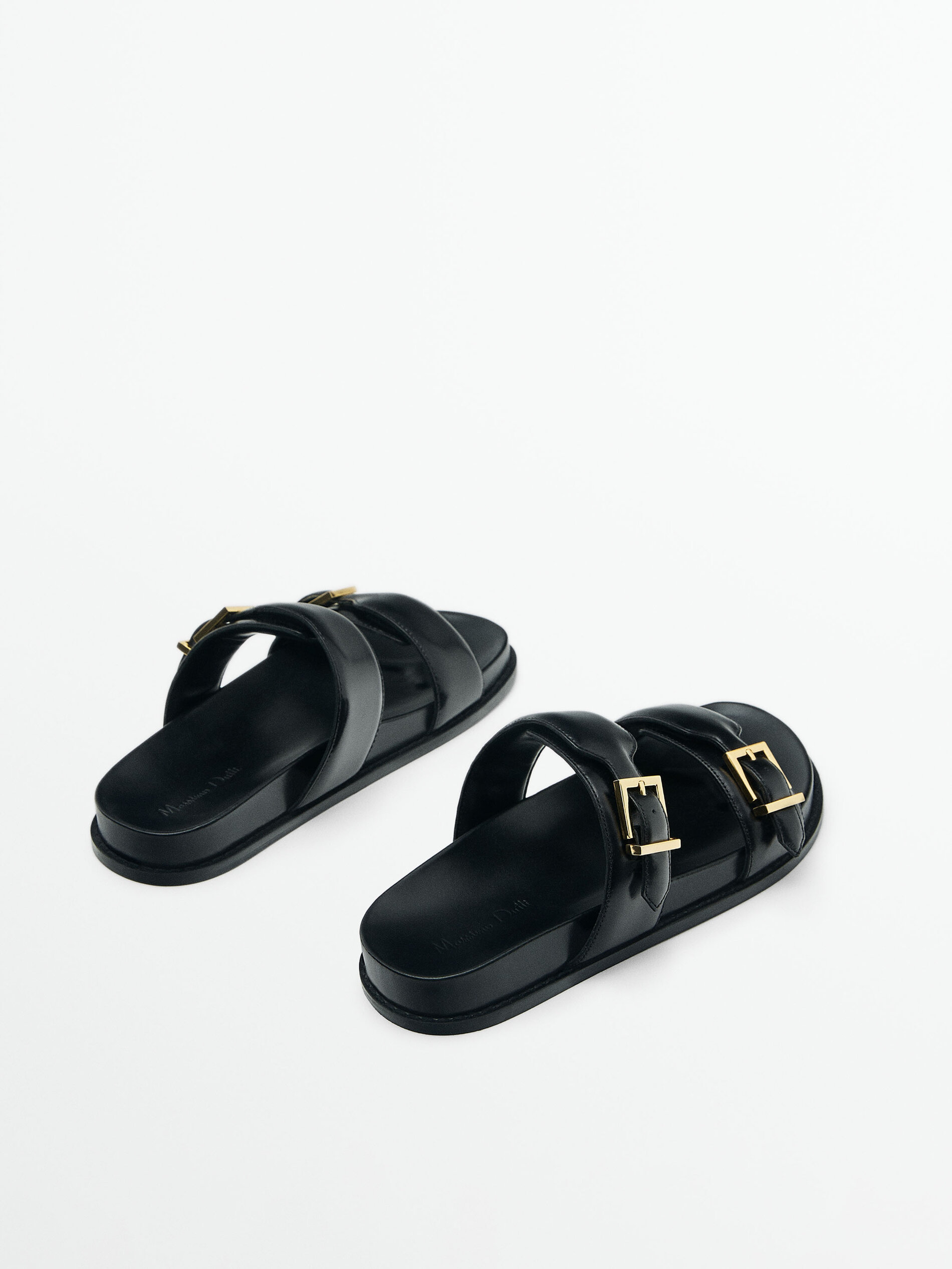 Massimo dutti black sandals outlet