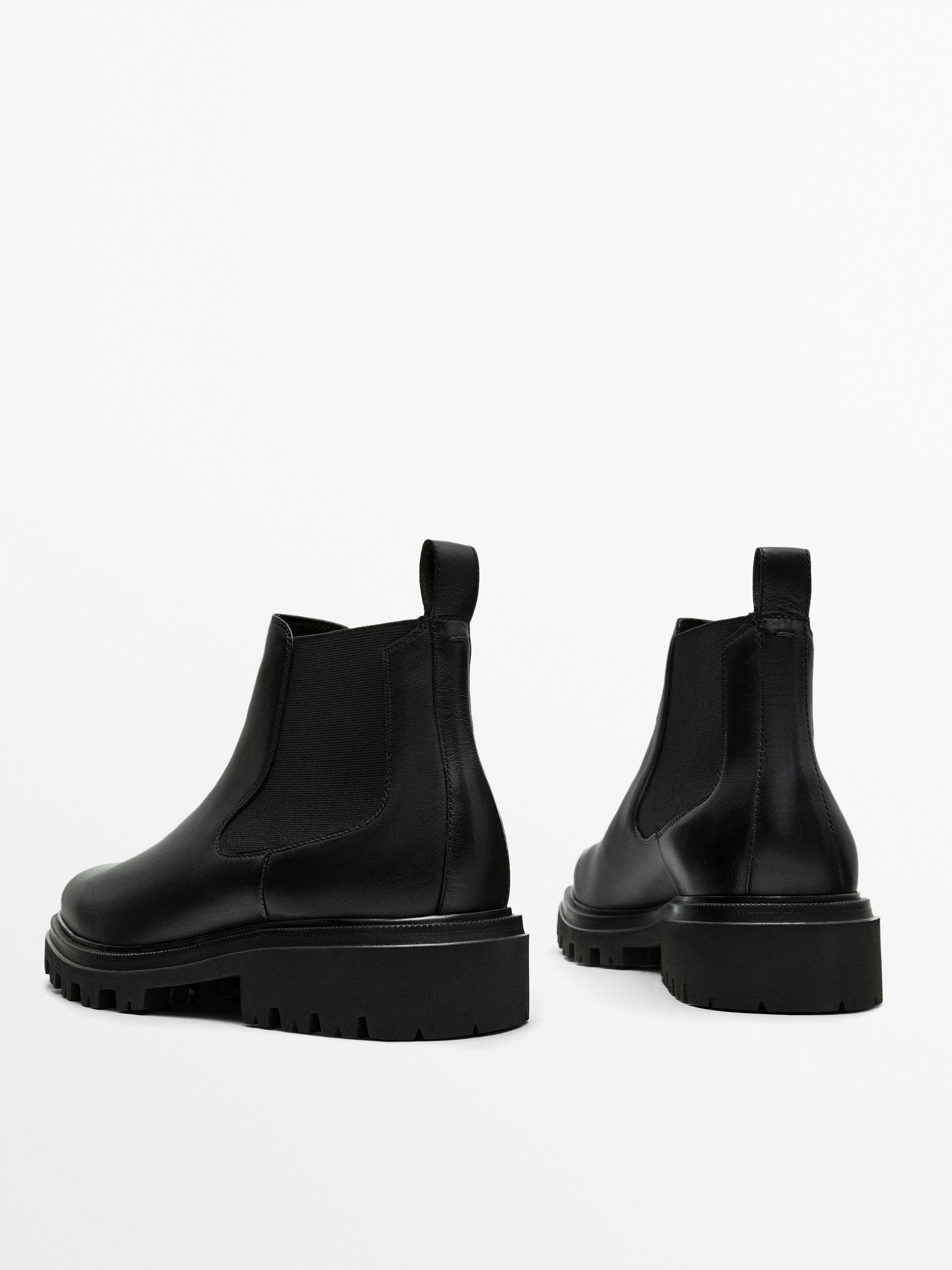 Massimo dutti white nappa ankle boots online