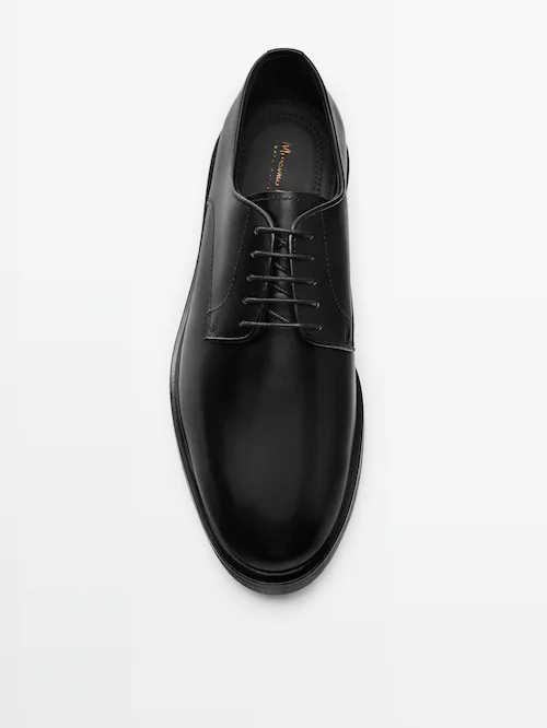 Leather Shoes Men's, Leather Derby Shoes
