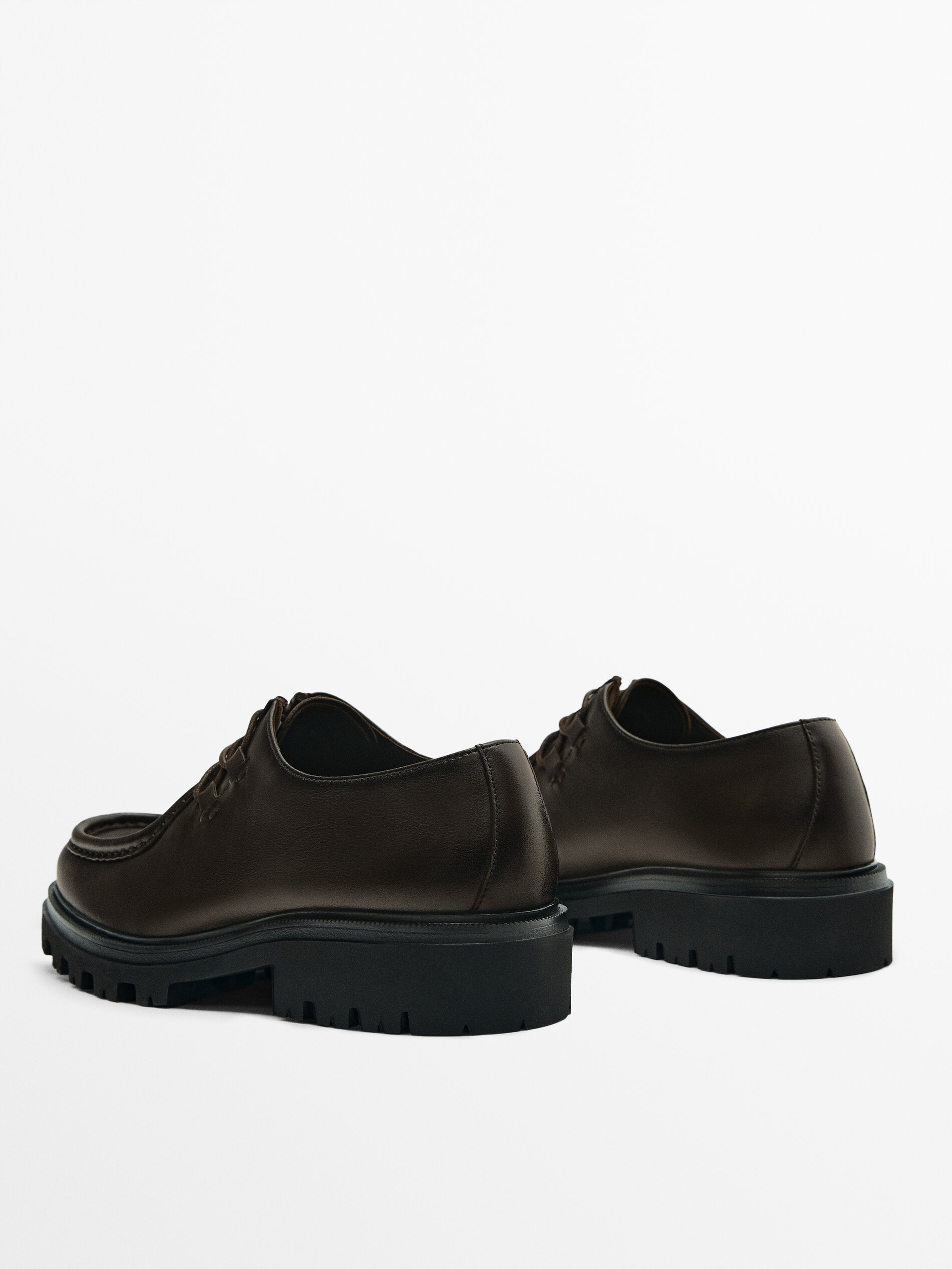 Scarpe marroni con bordino in pelle nappa Marrone Calzature