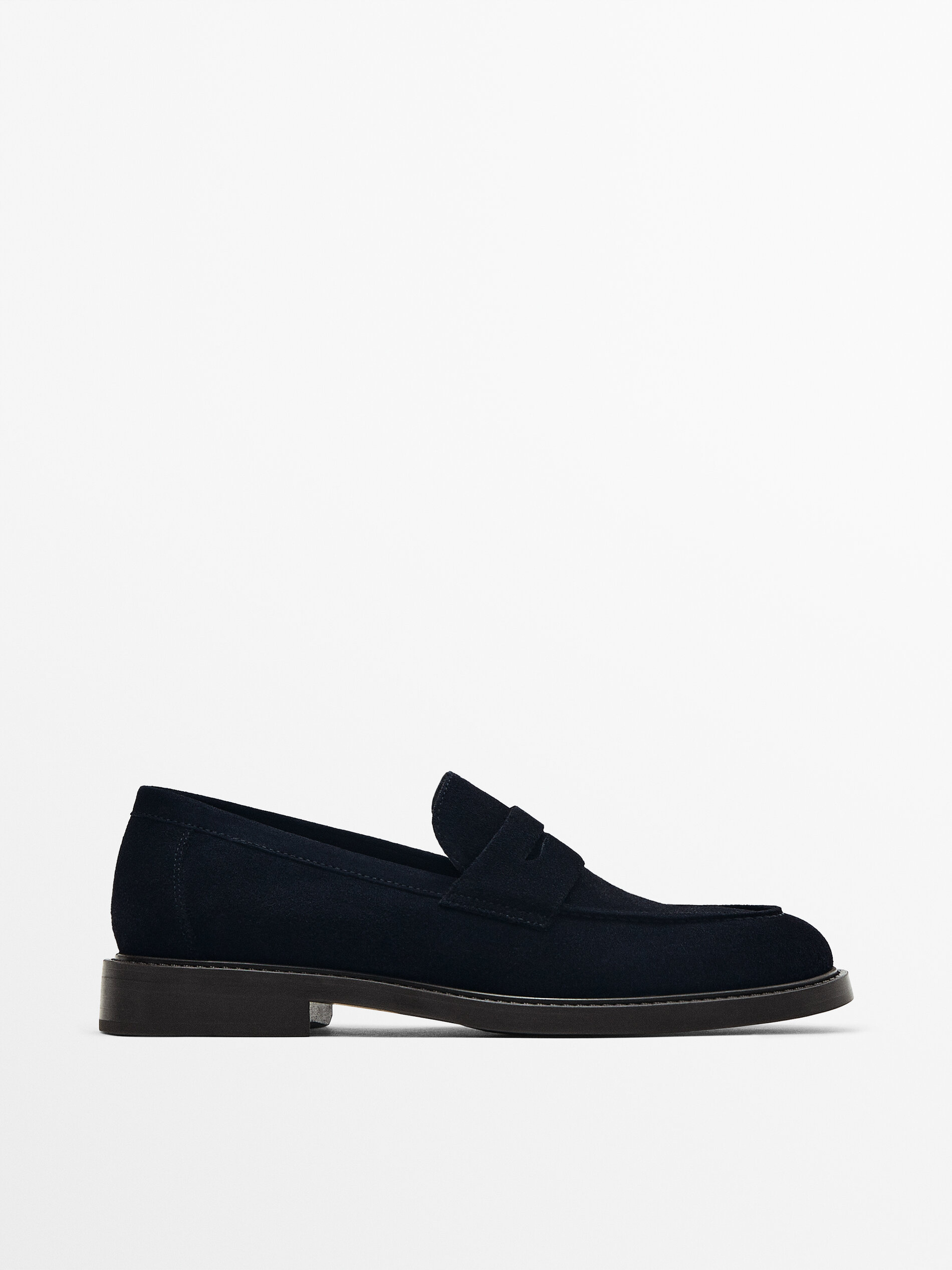 Suede sale black loafers