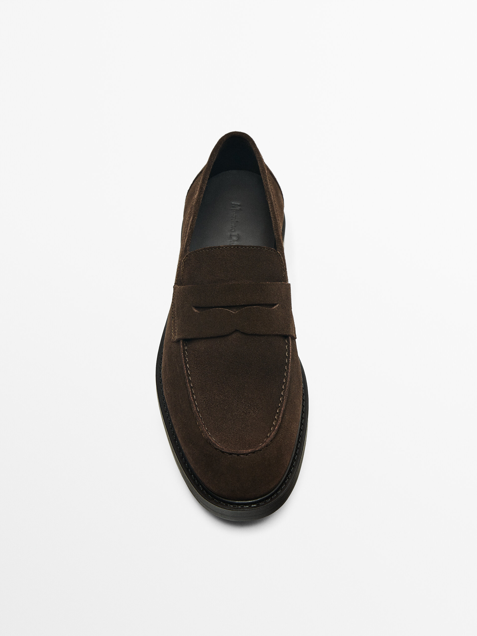 TAN SPLIT SUEDE LOAFERS Brown Shoes Massimo Dutti