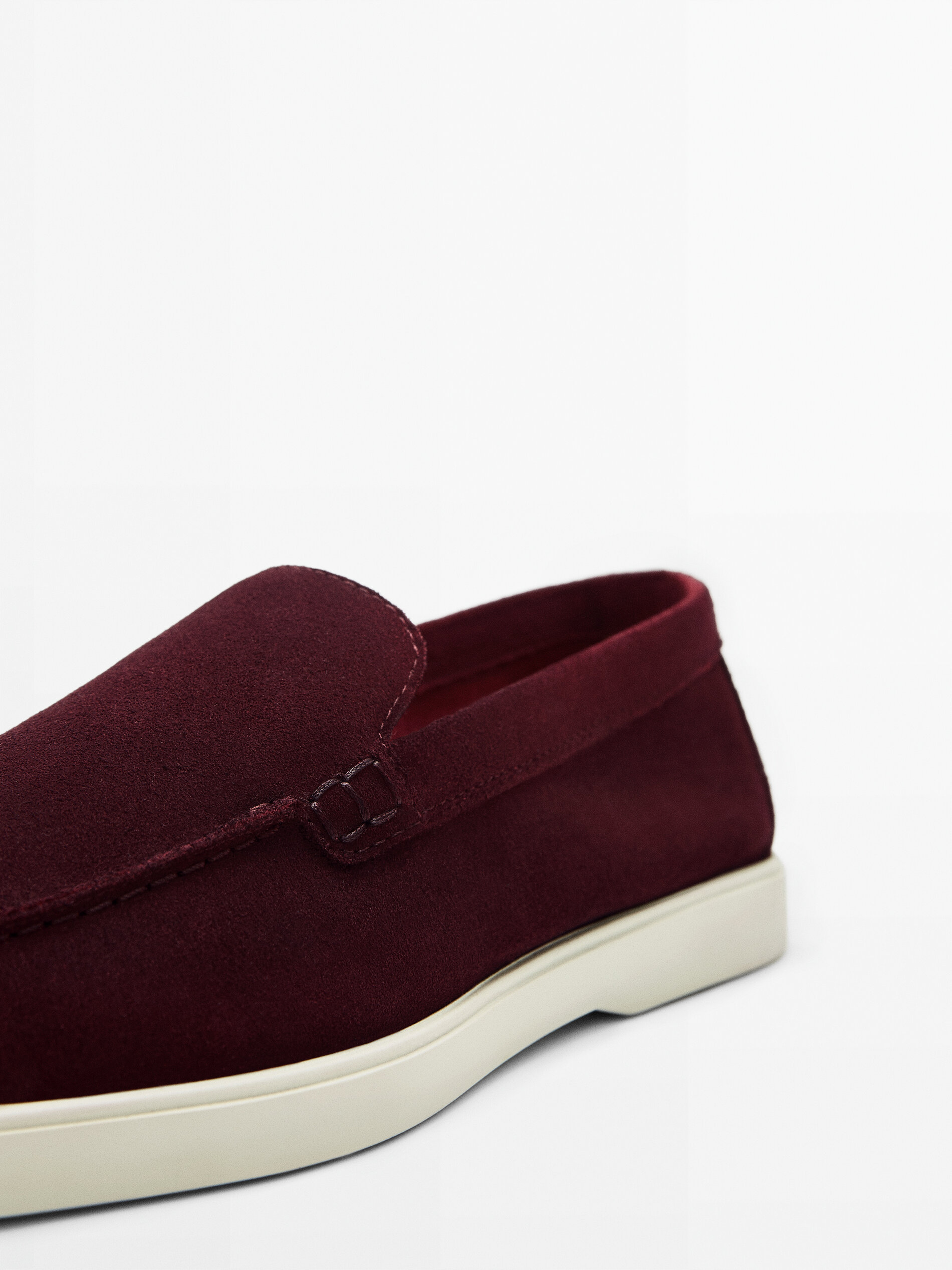 Burgundy suede loafers outlet