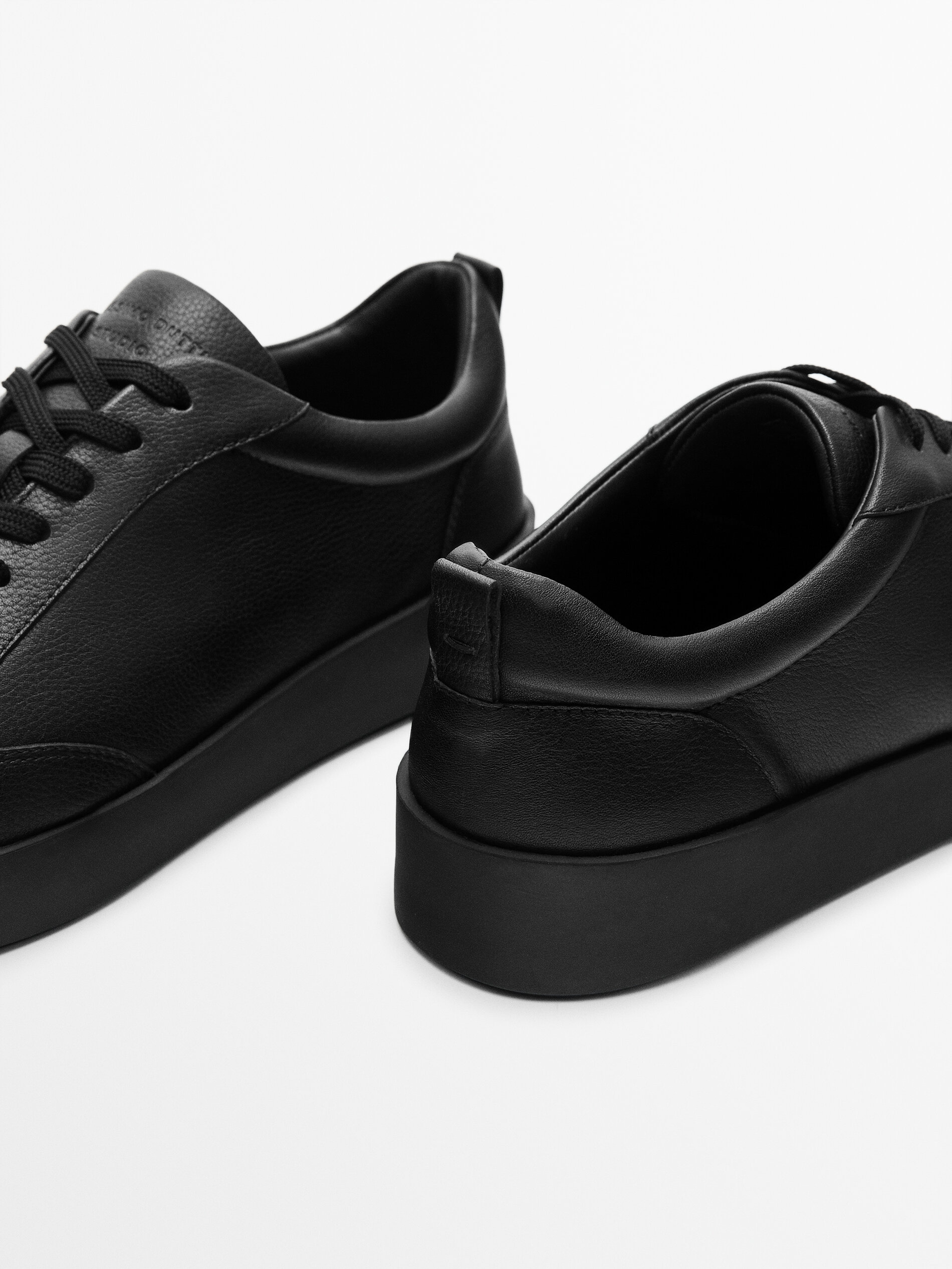 Massimo dutti leather sneakers hotsell