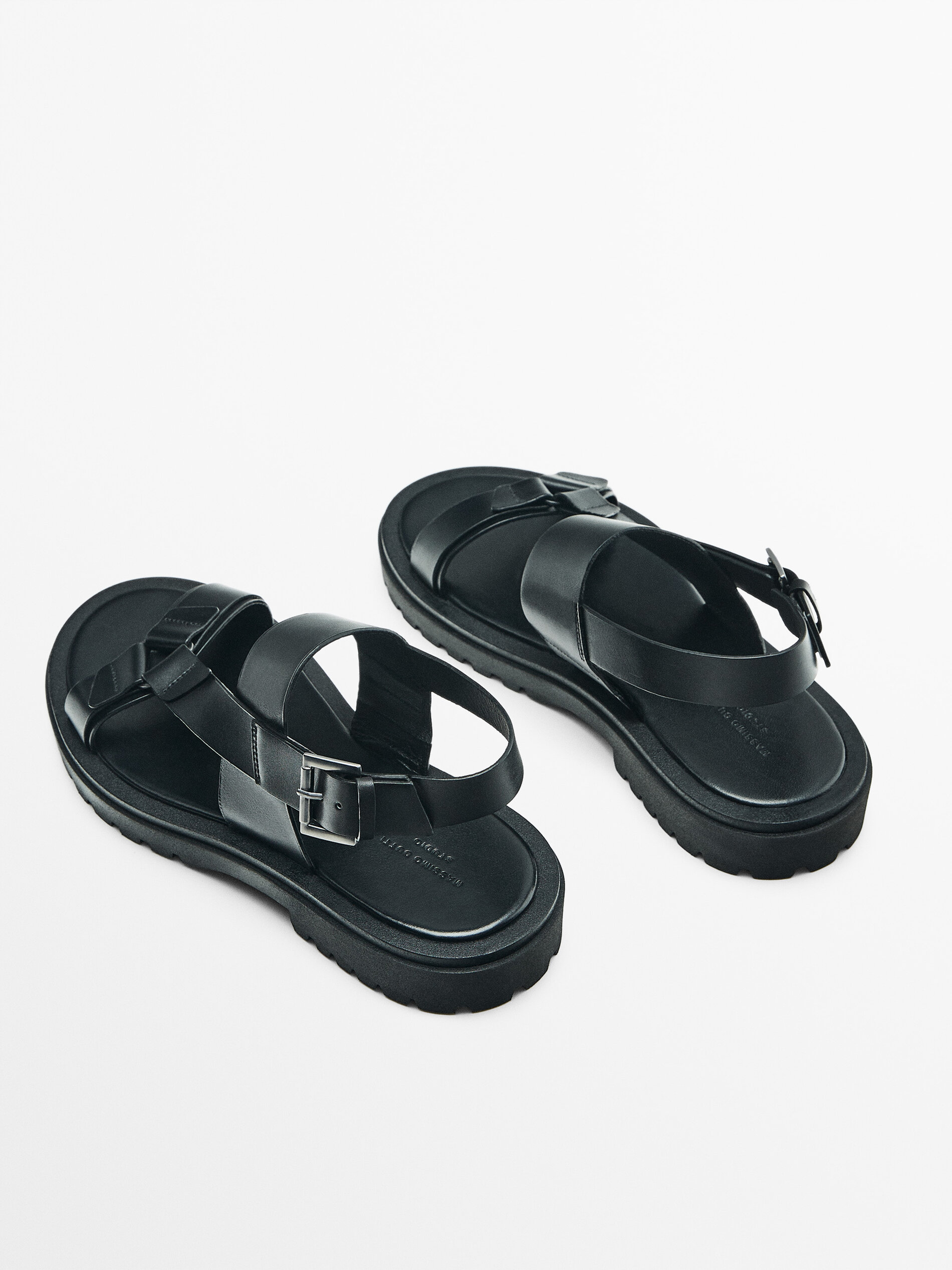 Black leather sandals Studio