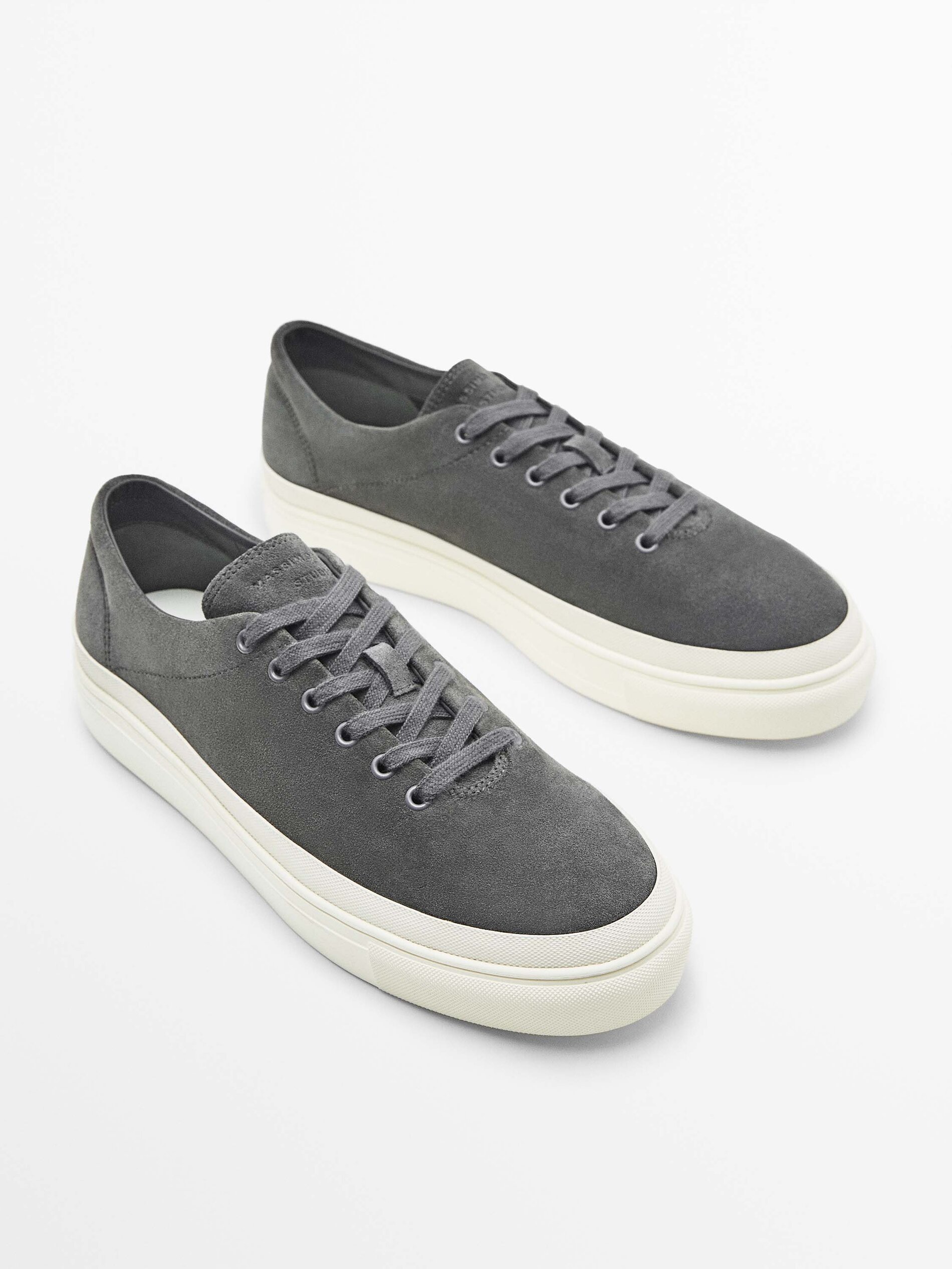 Grey split suede trainers Studio
