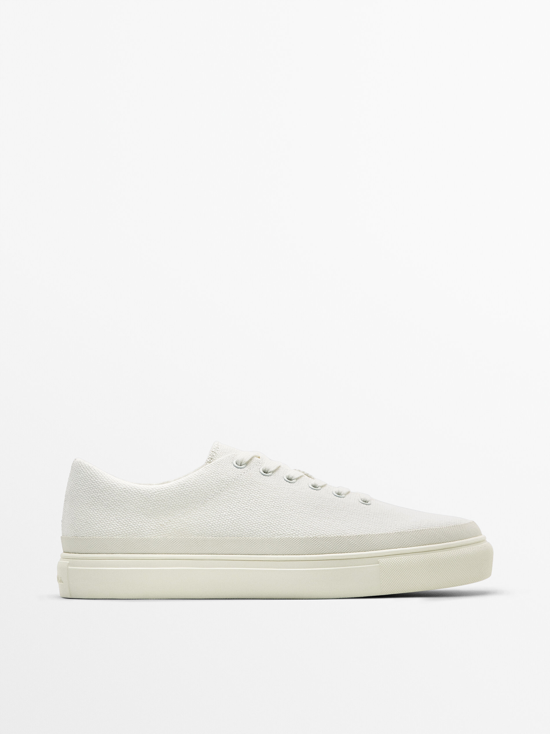 Mens white 2025 canvas trainers