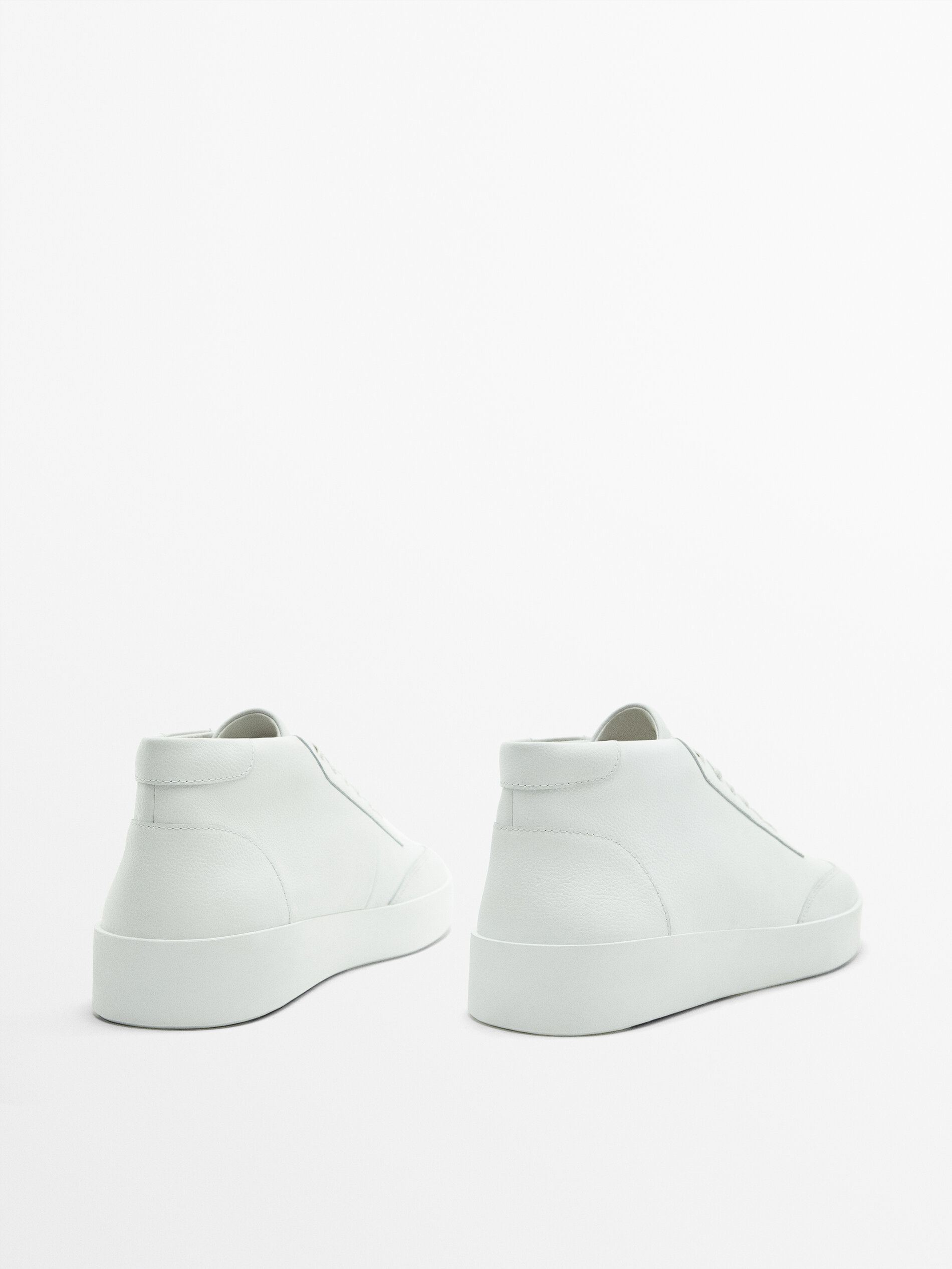 White high clearance top trainers