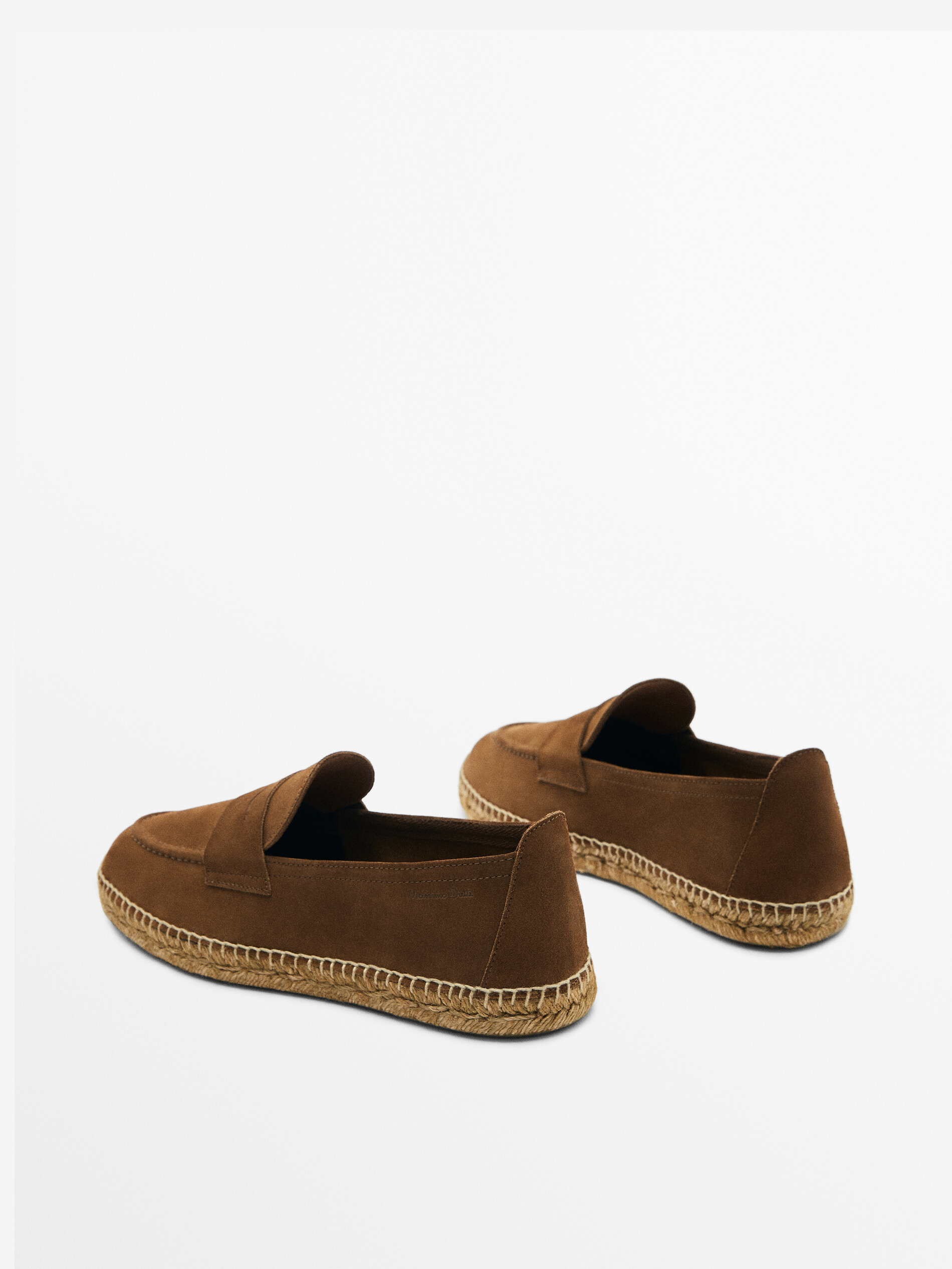 Penny strap espadrilles Brown Shoes Massimo Dutti
