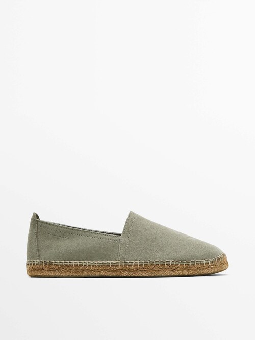 Espadrilles Women's Grey Leather Made in Spain