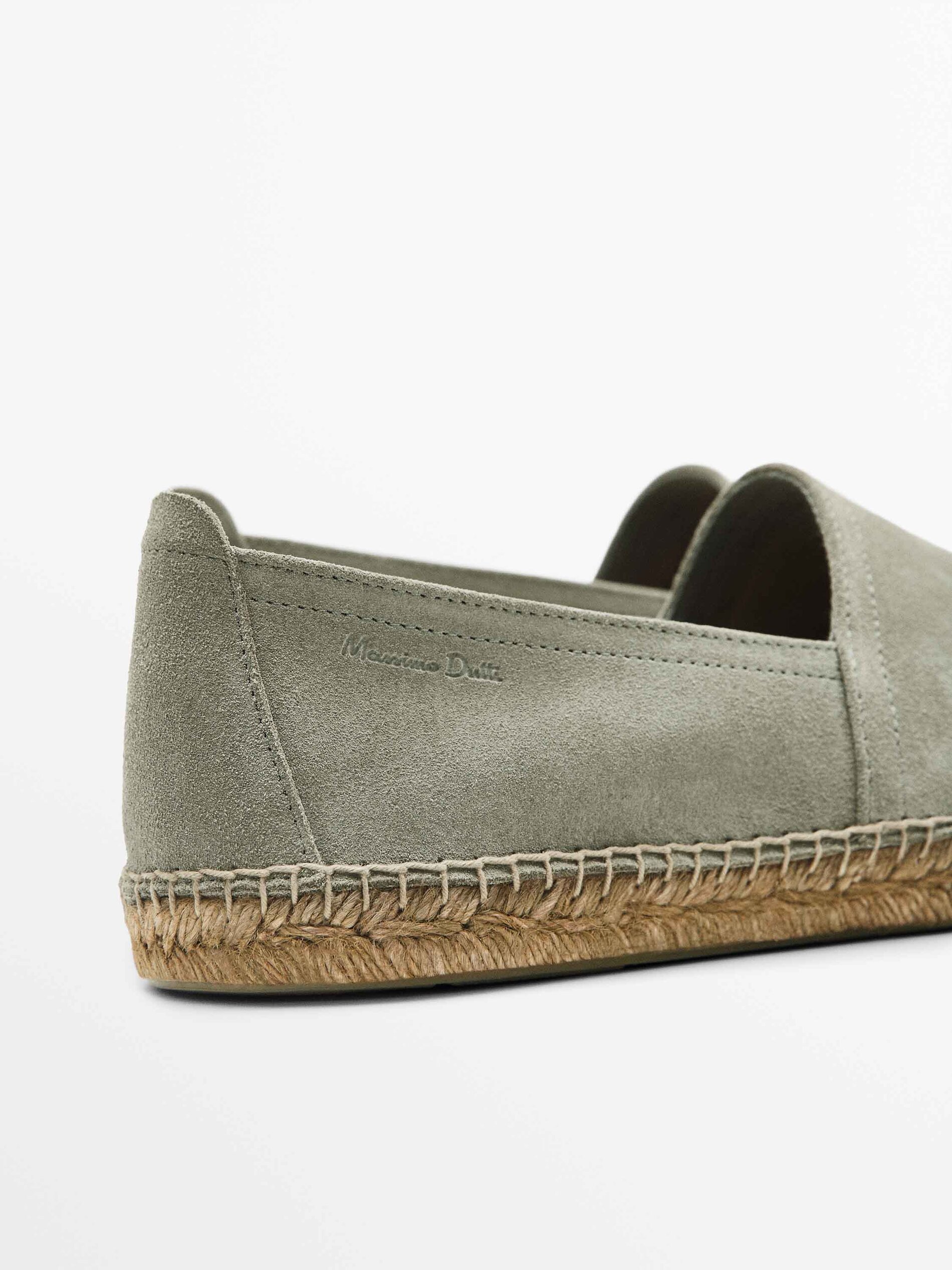 SPLIT SUEDE ESPADRILLES Stone Shoes Massimo Dutti