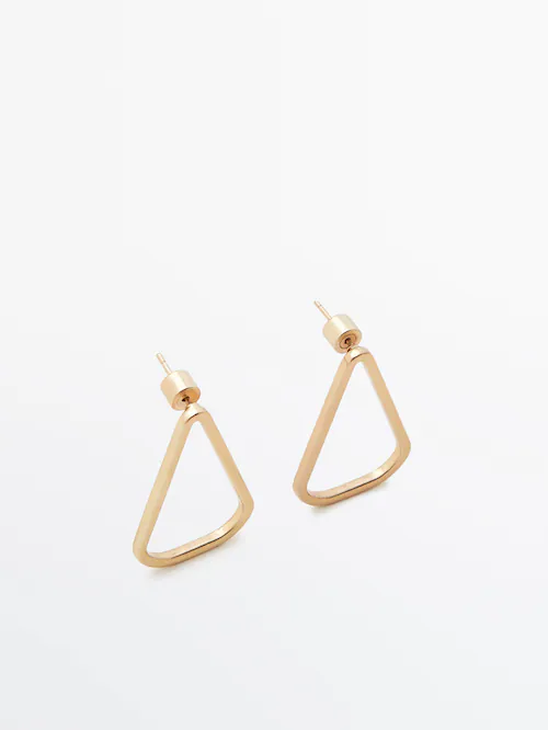 Geheugen Verzending stil Triangle earrings - Massimo Dutti