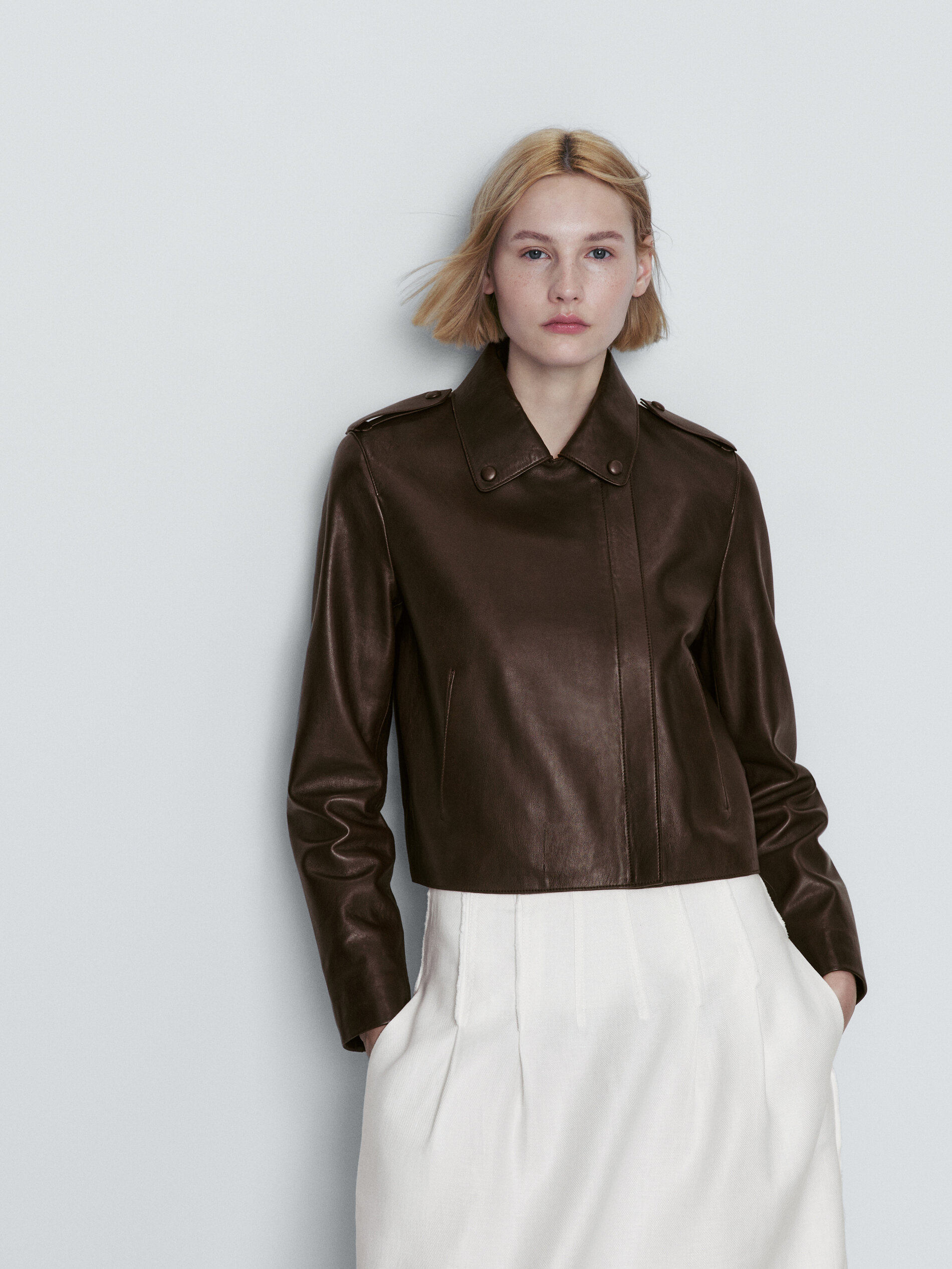 Chaqueta piel napa - Massimo Dutti España