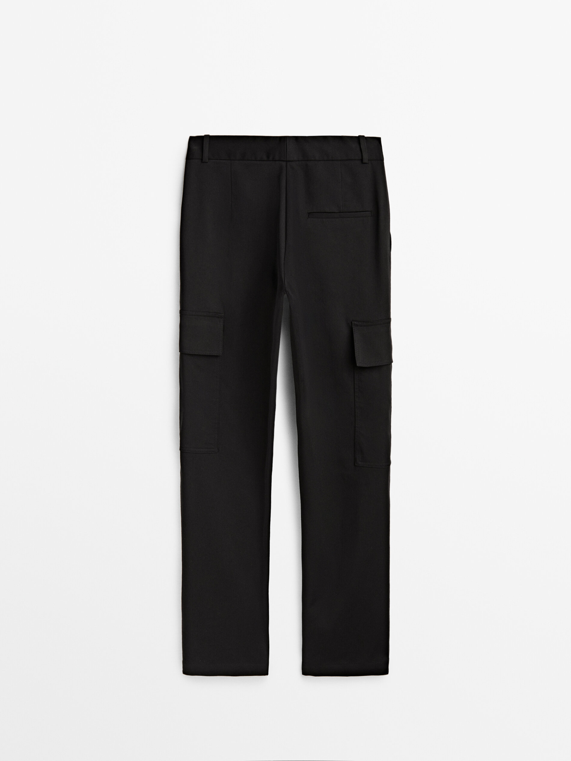 CARGO TROUSERS WITH TOPSTITCHING  Black  ZARA India