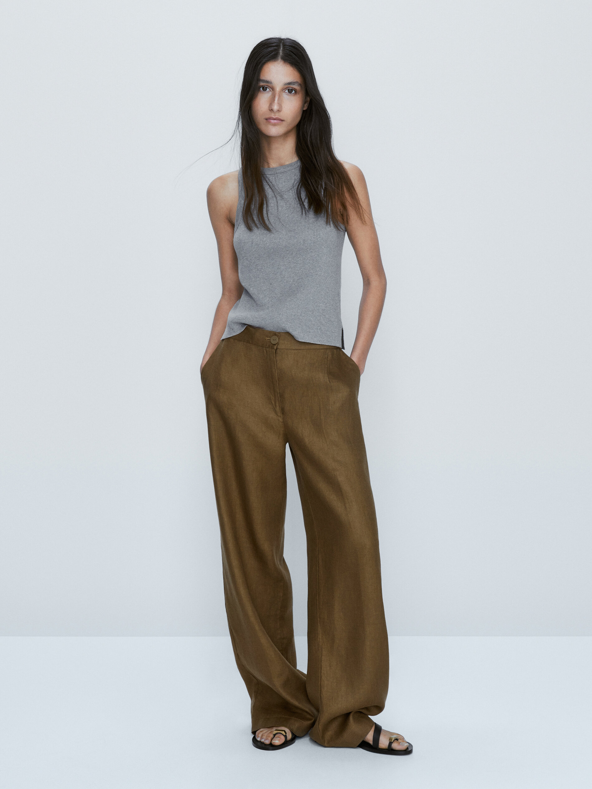 Cropped suit trousers  Massimo Dutti