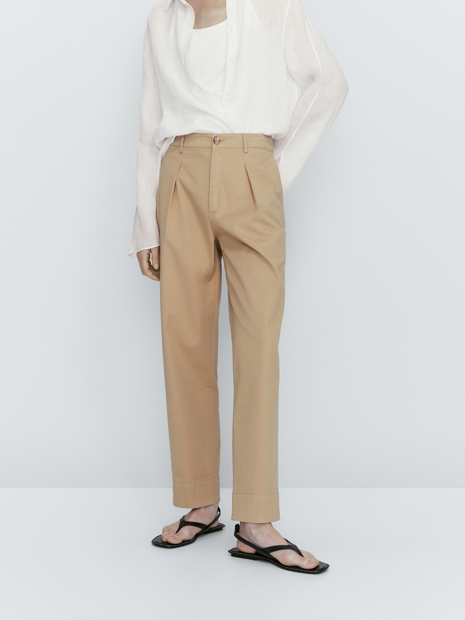 Reiss Tre Side Stripe Tapered Trousers In Camel | ModeSens