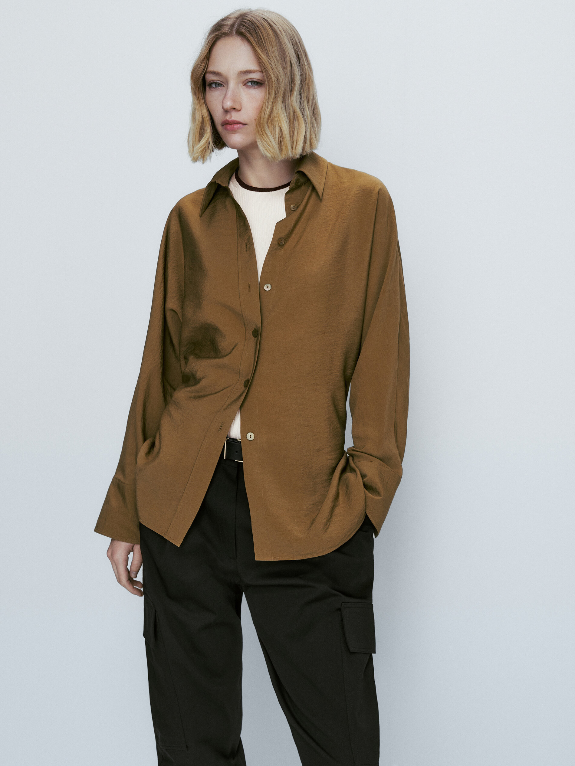 Camisa fluida manga murciélago - Dutti