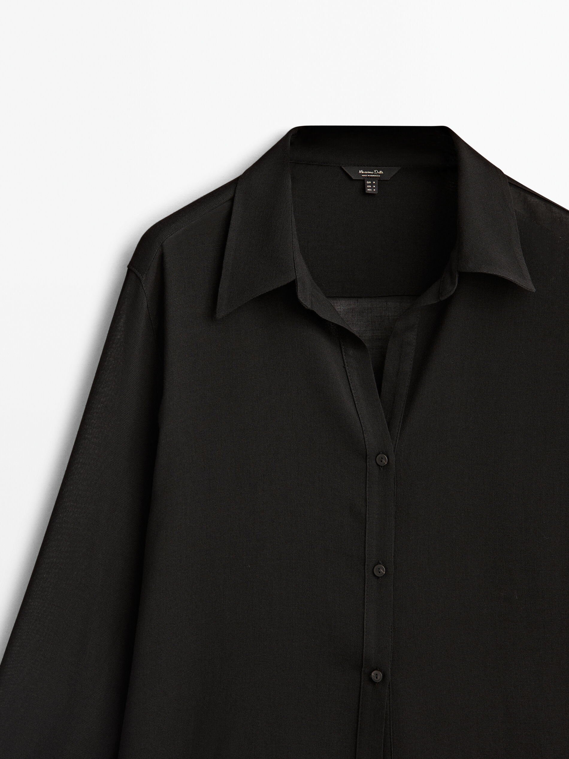 Camisa negra massimo dutti deals