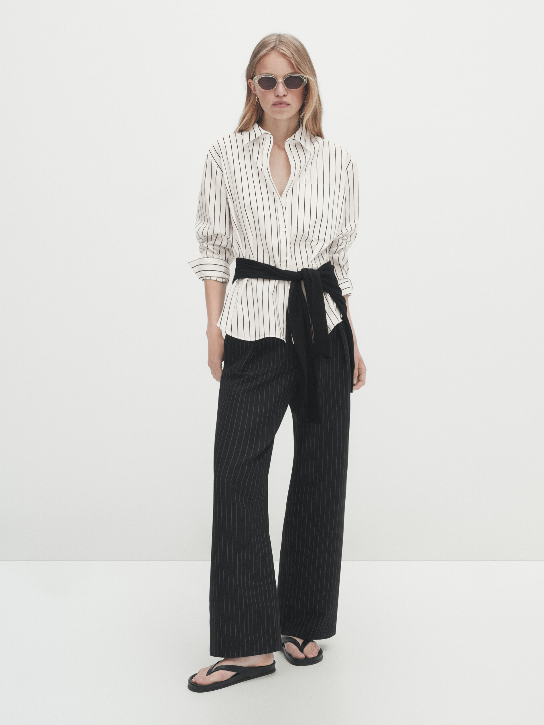 Camisas básicas blancas mujer Massimo Dutti España