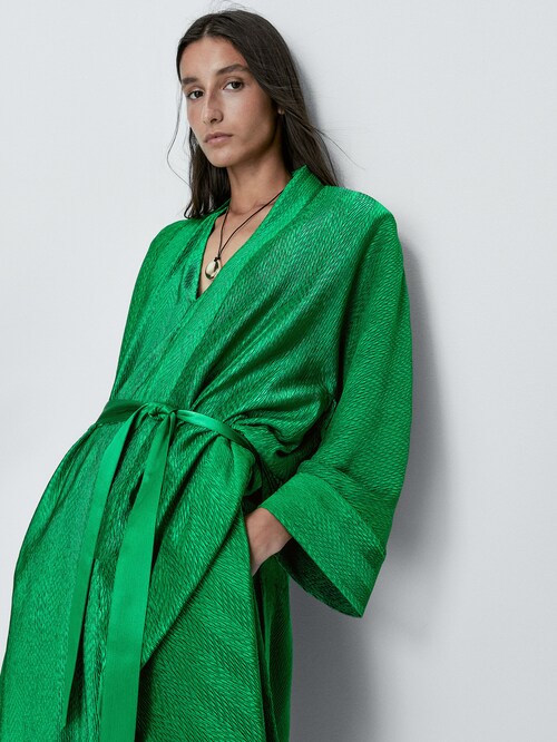 Kimono plisado - Massimo Dutti Guatemala