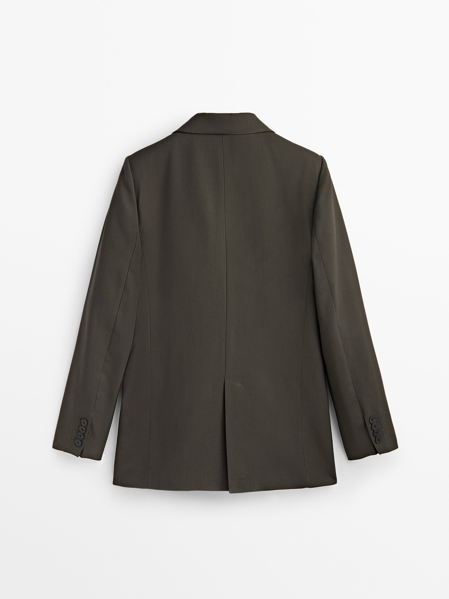 Mock double-breasted suit blazer - Massimo Dutti Canada