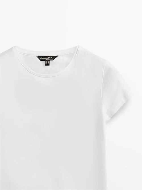 Hizo un contrato tifón ignorancia Camiseta algodón básica - Massimo Dutti España