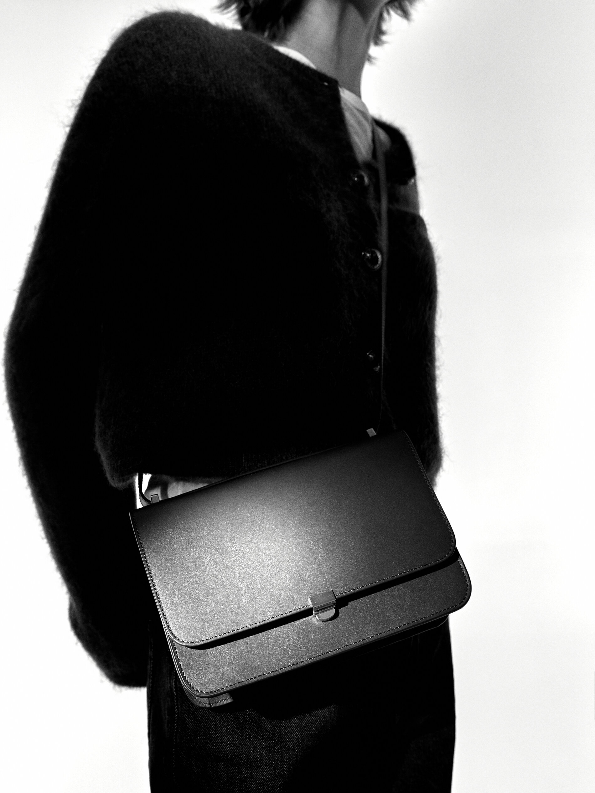 Bolso bandolera rectangular piel - Dutti España