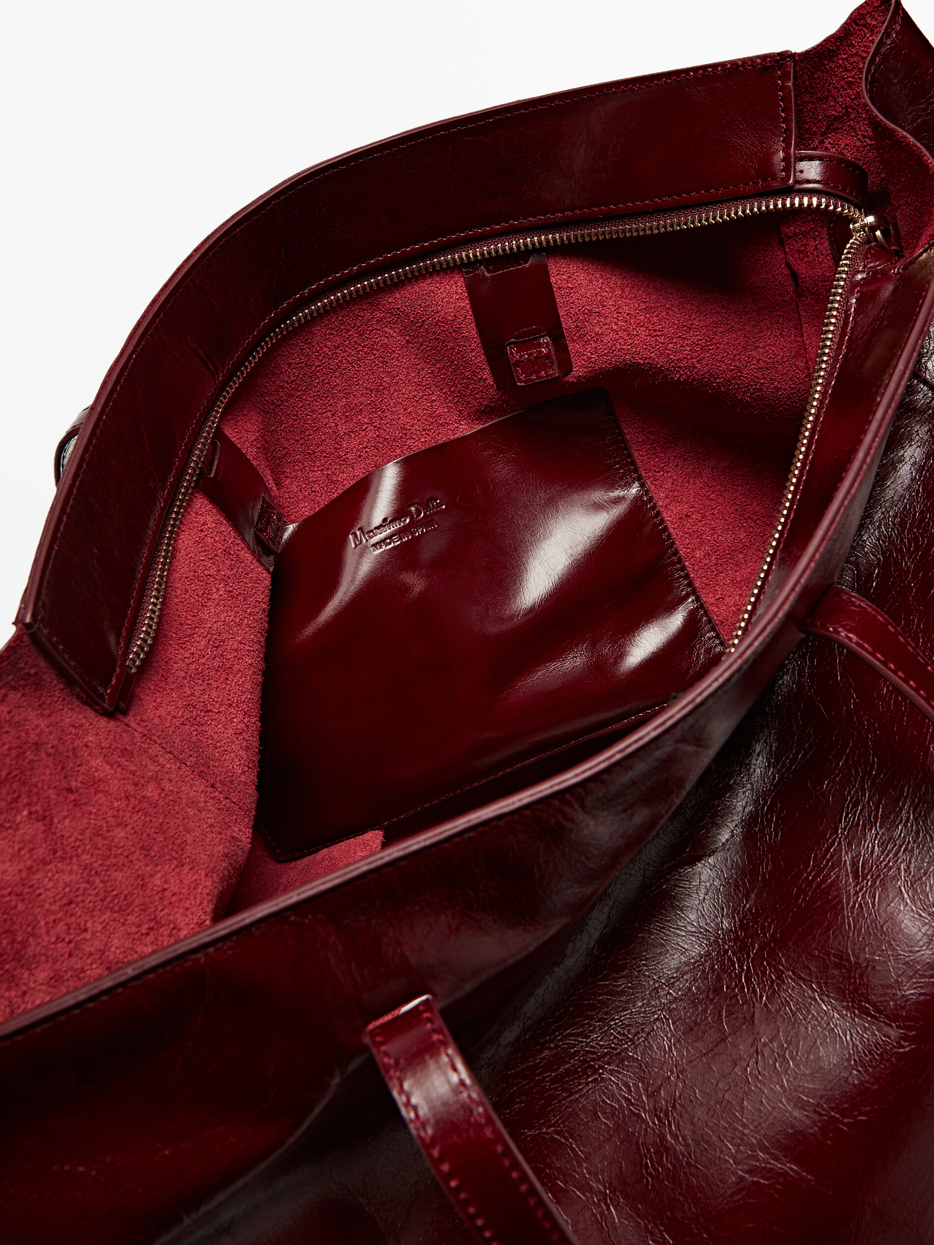 Fifth Avenue Tote Shoulder Bag Burgundy Canvas & Leather – West 14th