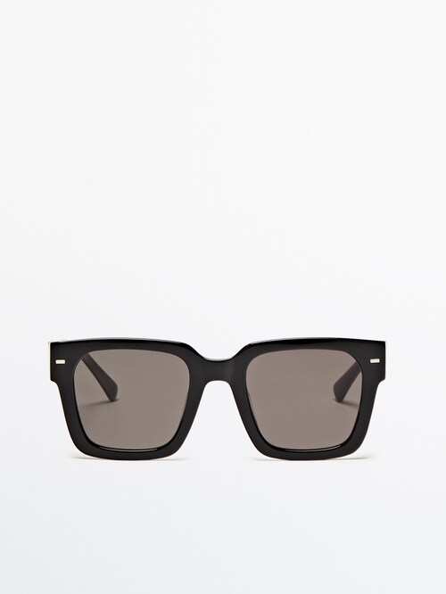 alcohol espalda Ideal Gafas de sol cuadradas negras - Massimo Dutti México