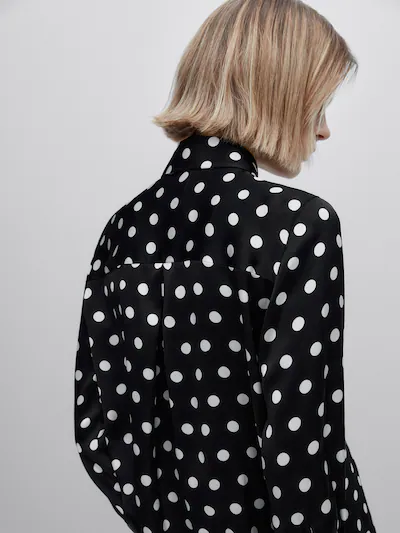Polka dot print shirt - Studio - Massimo Dutti United Kingdom