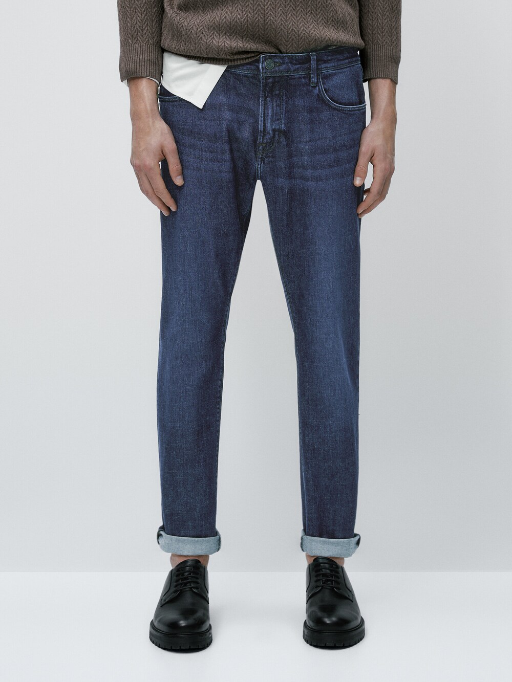 SLIM FIT STONE WASH JEANS Massimo Dutti