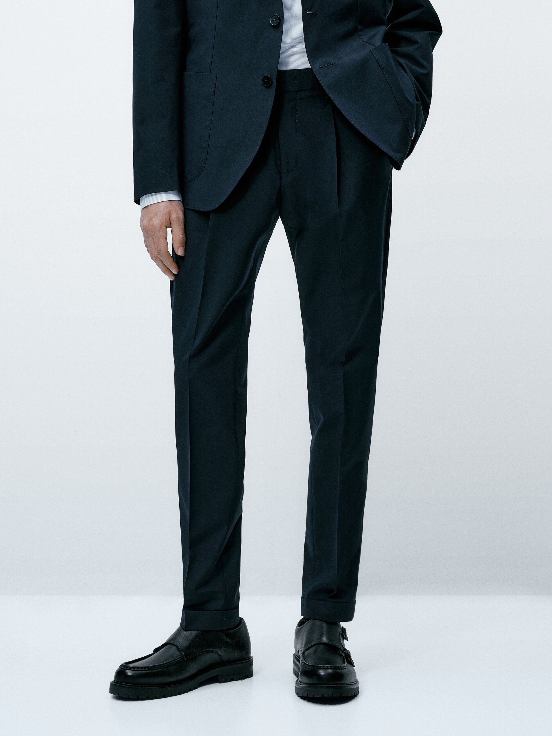 Kin Plain Slim Fit Dinner Suit Trousers Black at John Lewis  Partners