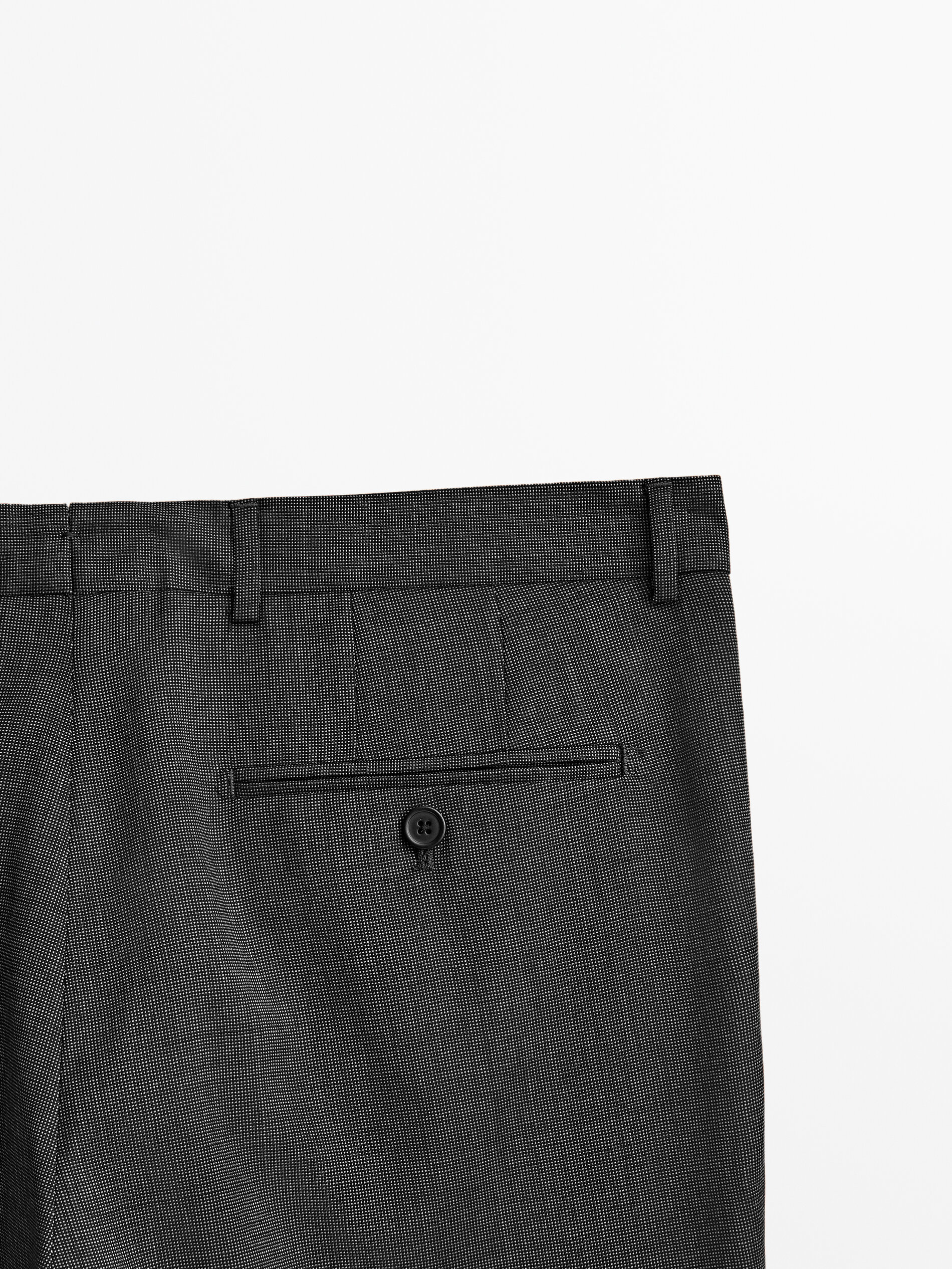 Charcoal Grey Smarts  CustomFit Mens Italian Wool Trousers  SPOKE   SPOKE