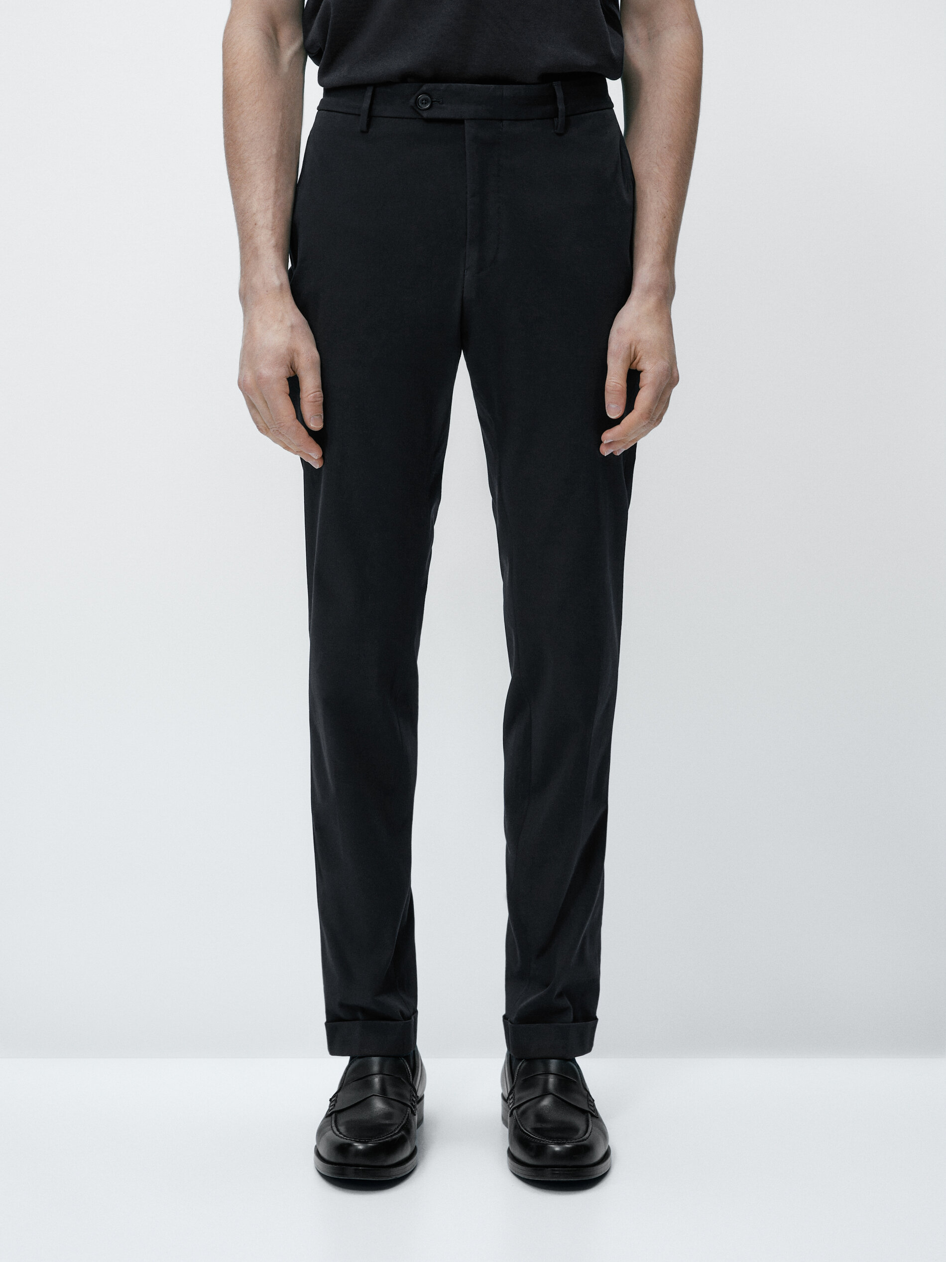 Smart trousers in a bistretch cotton blend  Massimo Dutti
