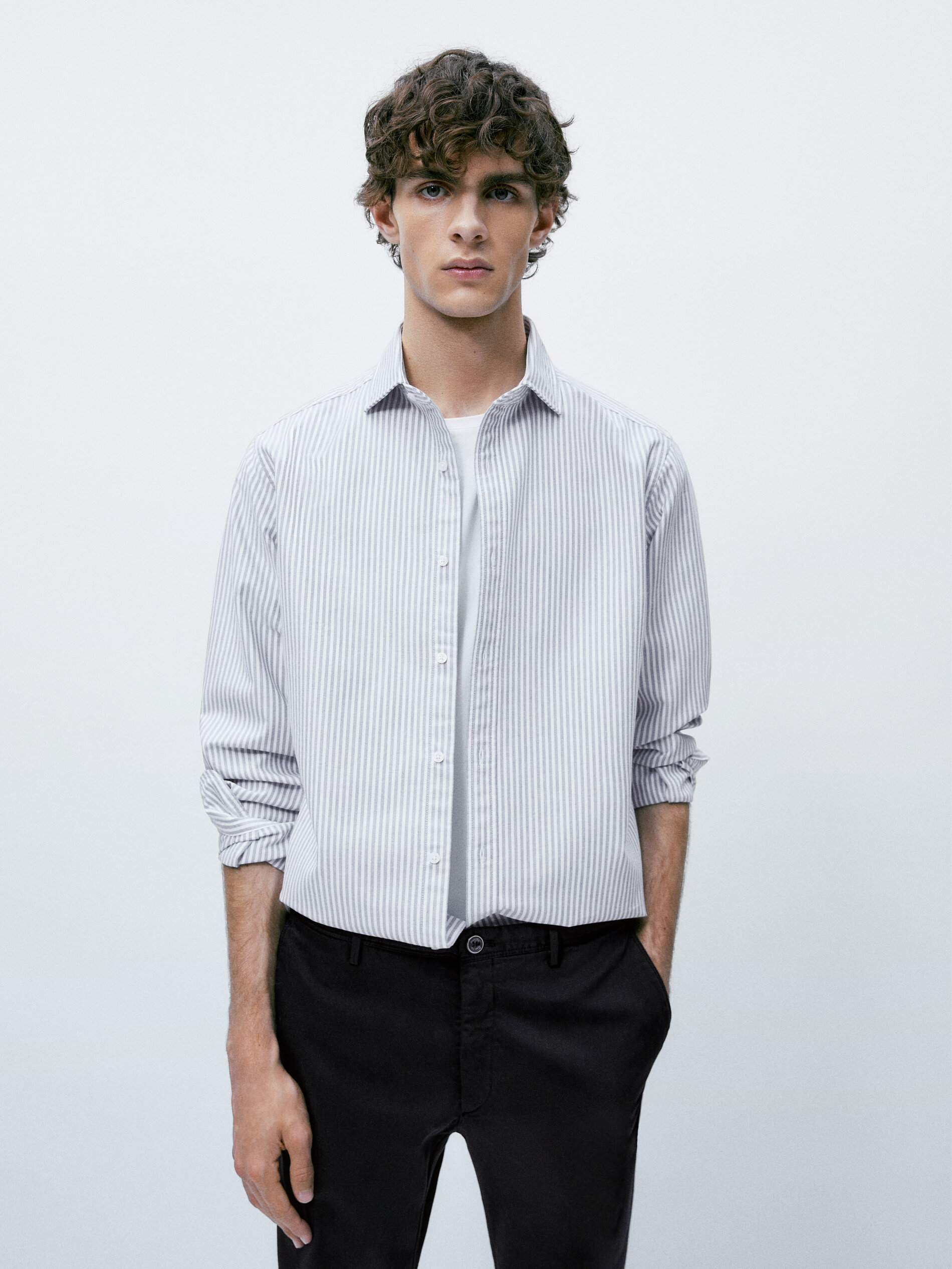 oxford rayas slim fit Massimo Dutti México