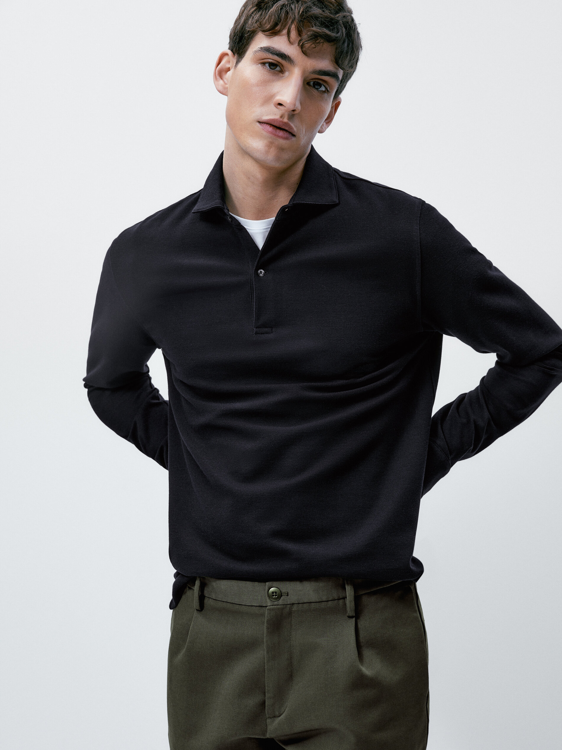 Polo manga larga con y lana - España