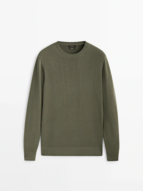 Fondsen ingenieur meest Cotton and wool blend crew neck sweater - Massimo Dutti Worldwide