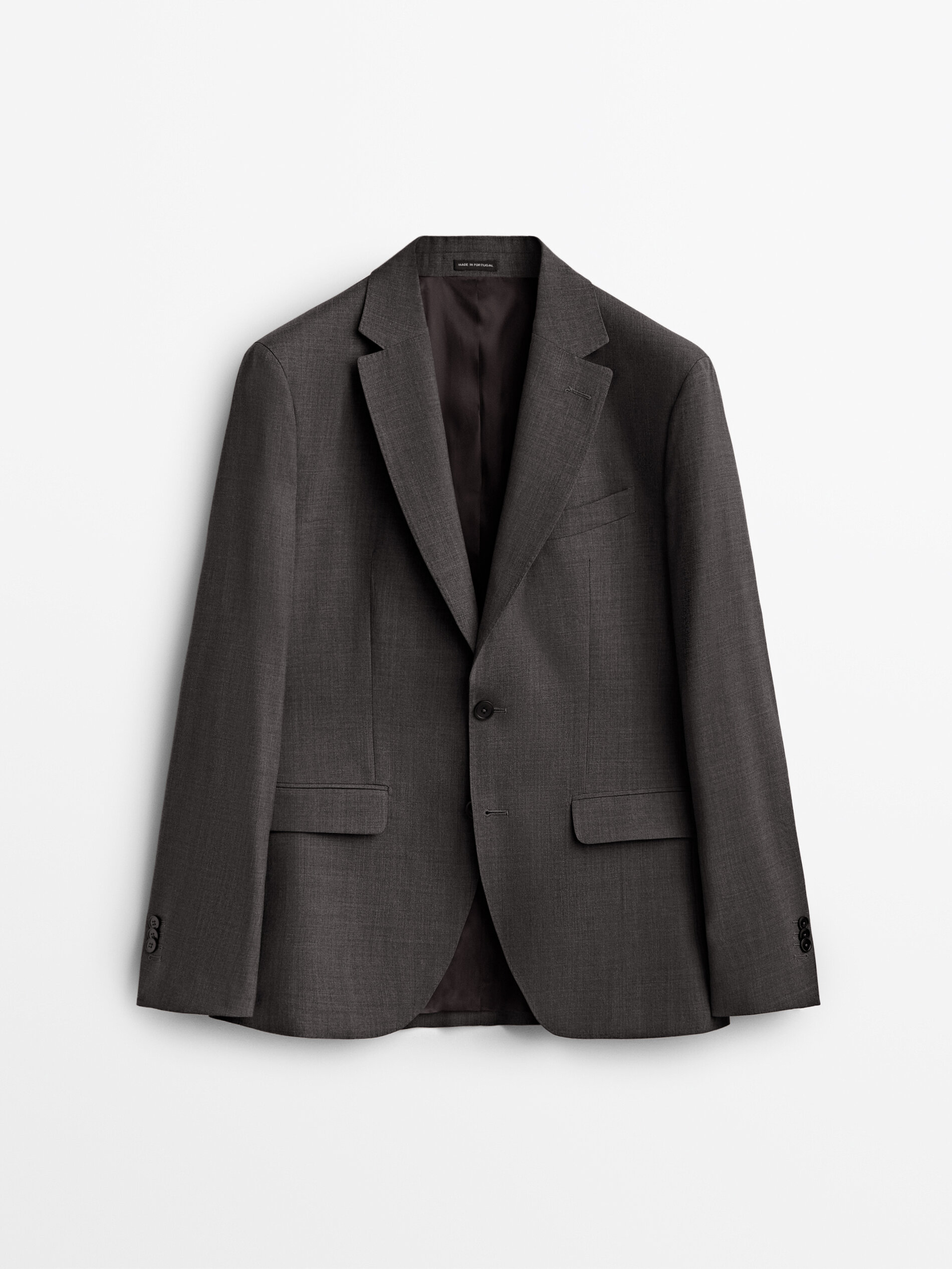 grey blazer wool