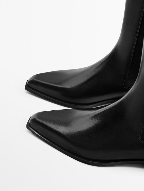 Korrespondance skuffe Havanemone Flat leather Chelsea boots - Massimo Dutti United States of America