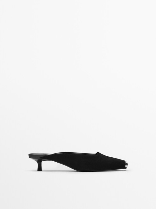 Teórico Último Instantáneamente Zapato tacón piel punta metálica - Massimo Dutti España