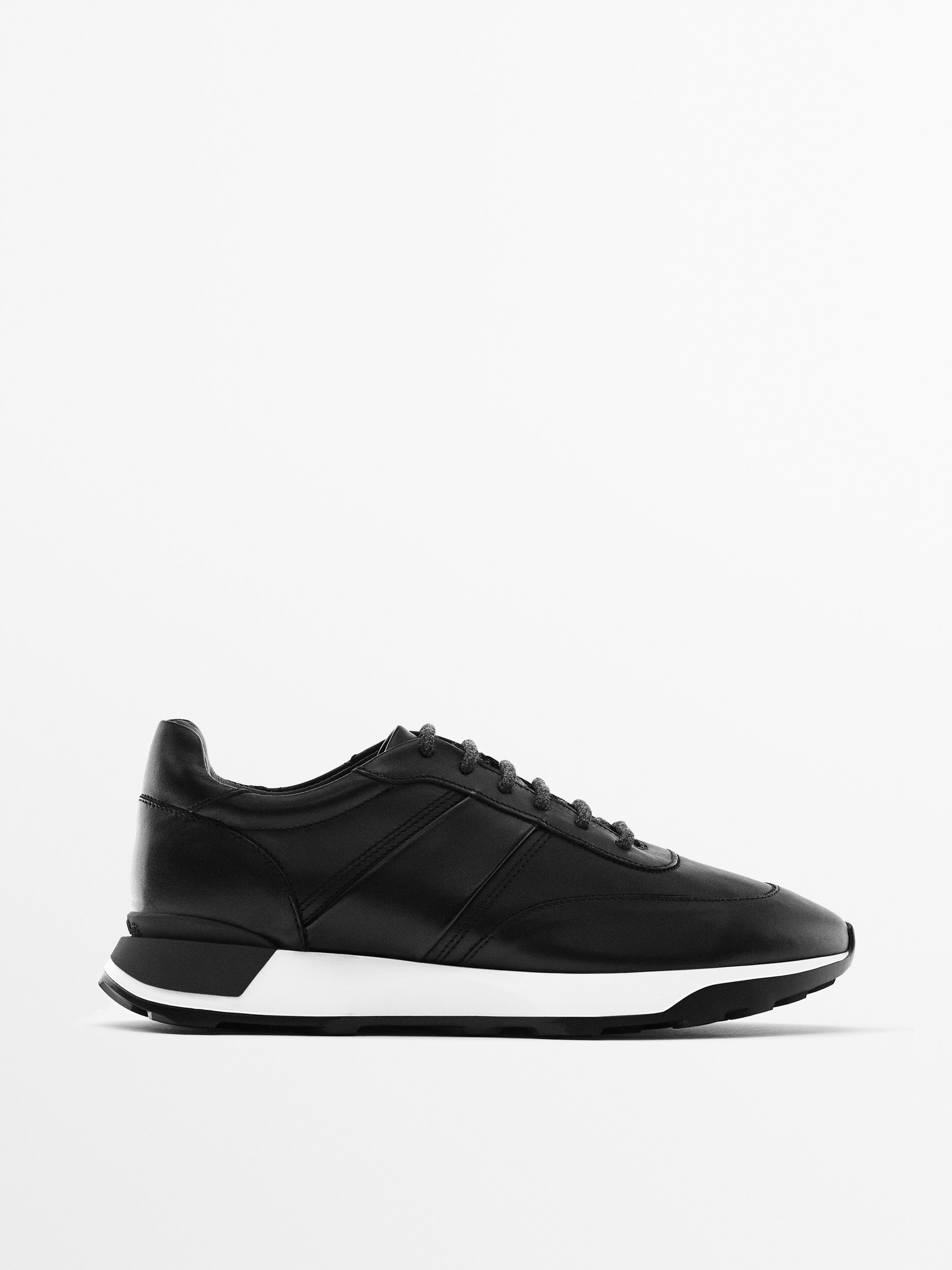 Premium leren sneakers - Massimo Dutti Nederland