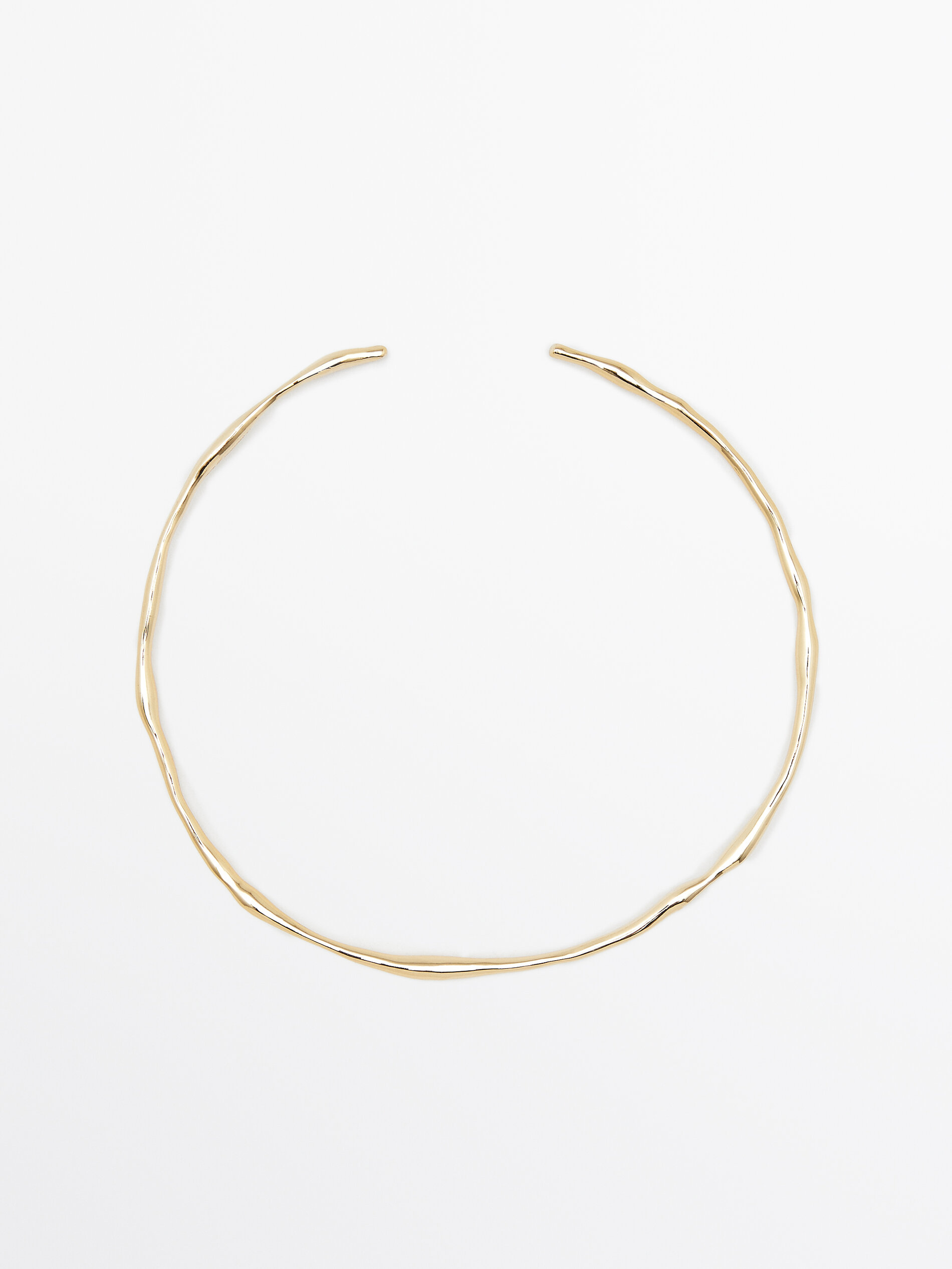 Gold hoop necklace sale