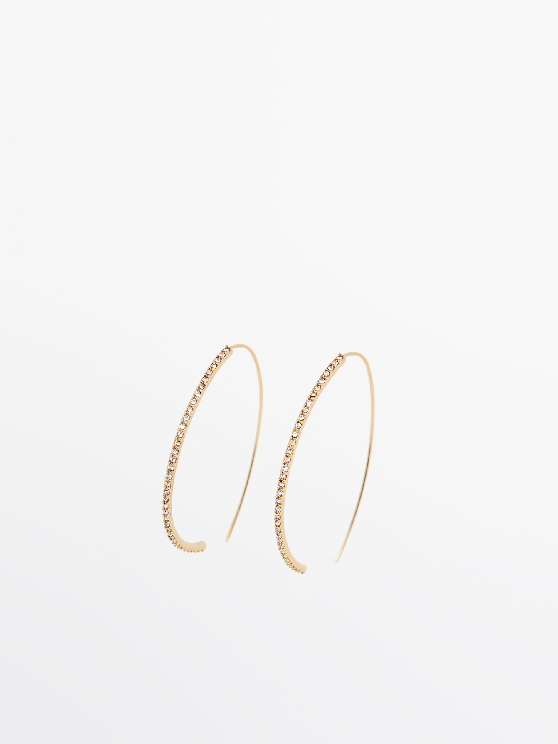 Small rhinestone on sale hoop earrings